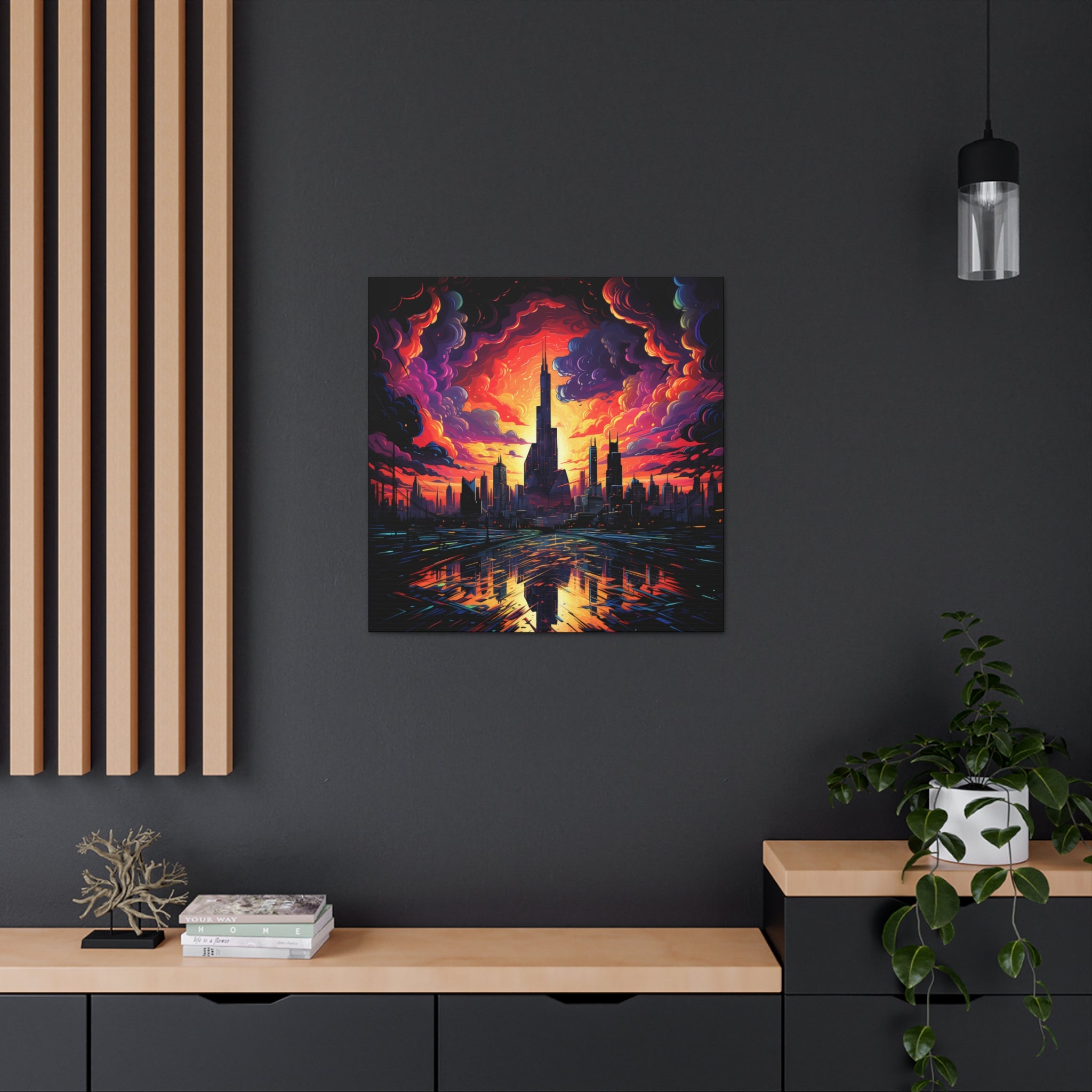 Techno Horizons Canvas Print Art