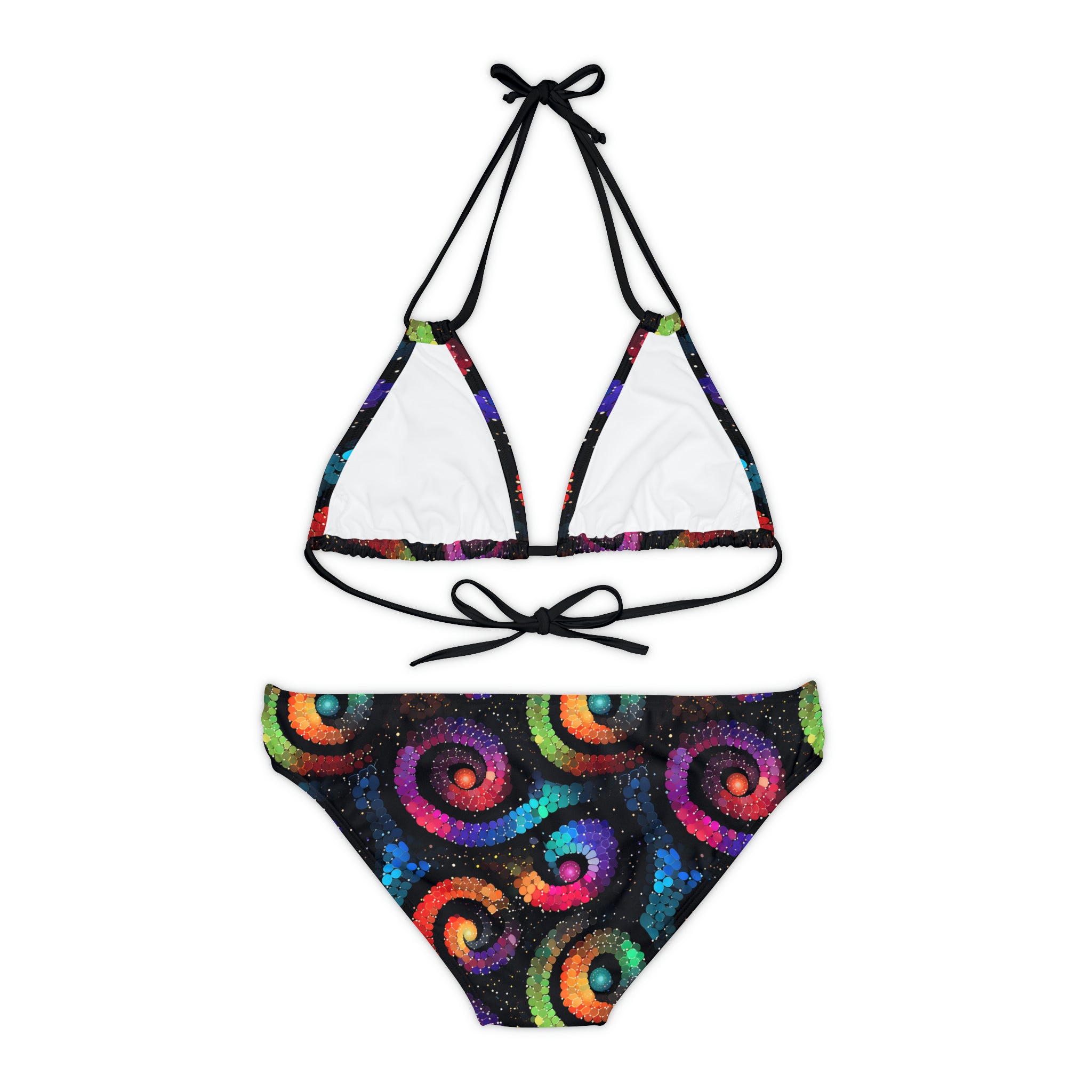 Swirling Serenade Strap Bikini Set