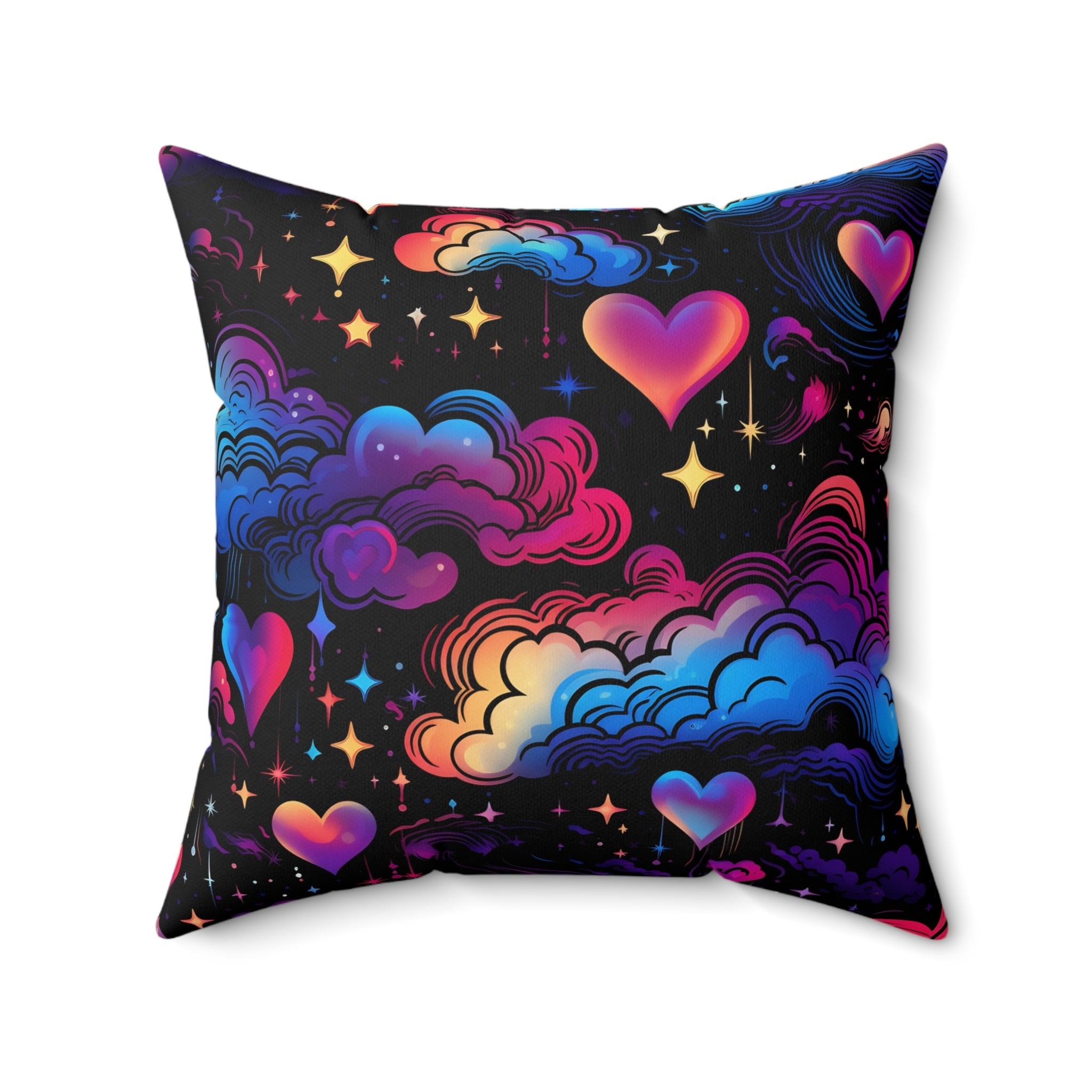 Twilight Heartglow Square Pillow