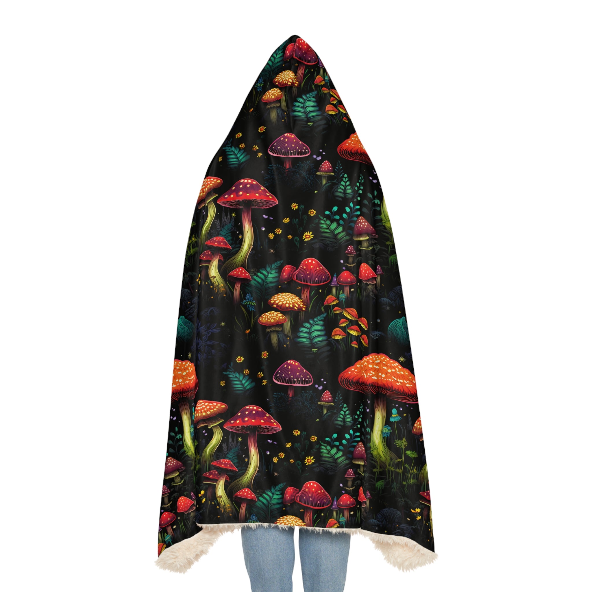 Psychedelic Fungi Frenzy Snuggle Blanket