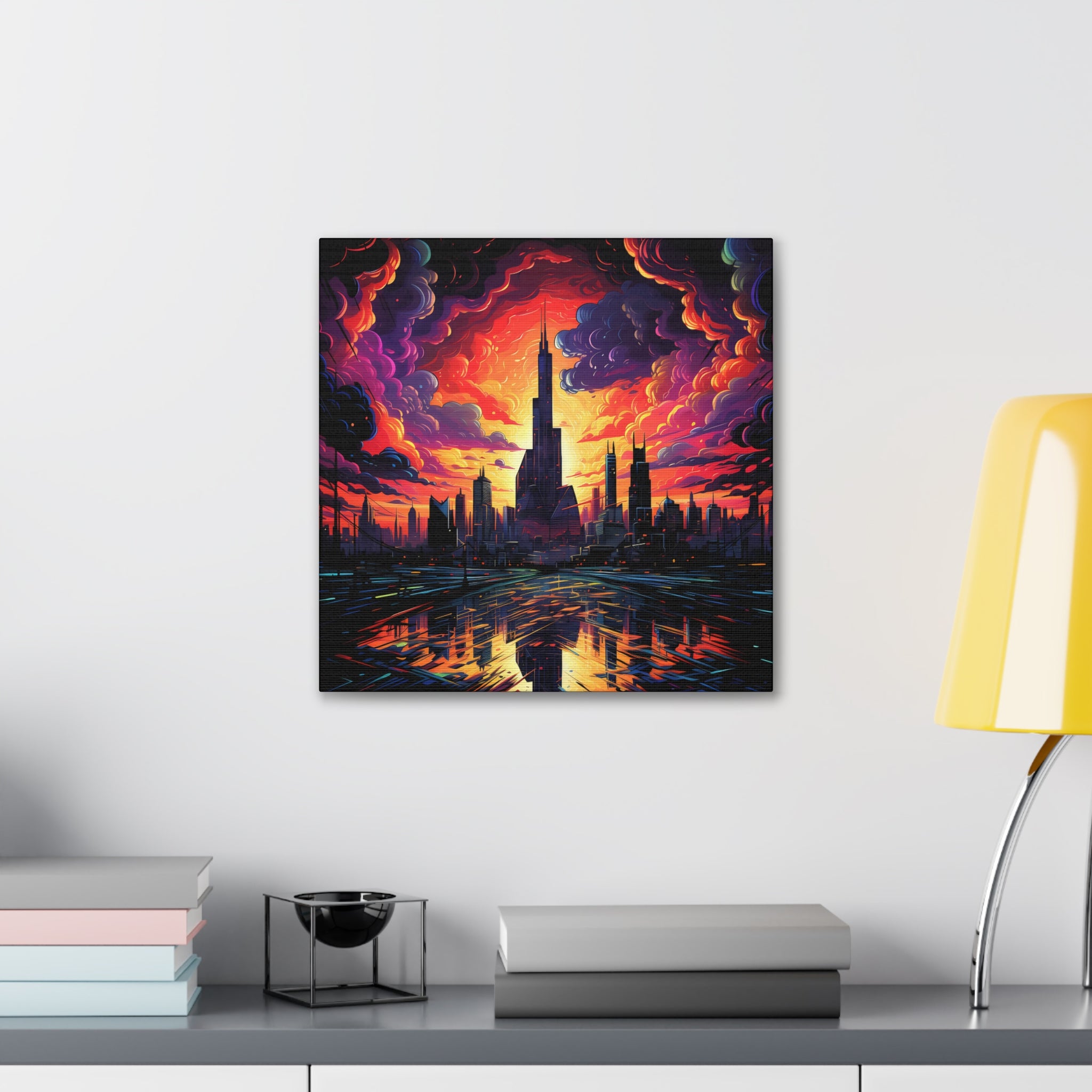 Techno Horizons Canvas Print Art