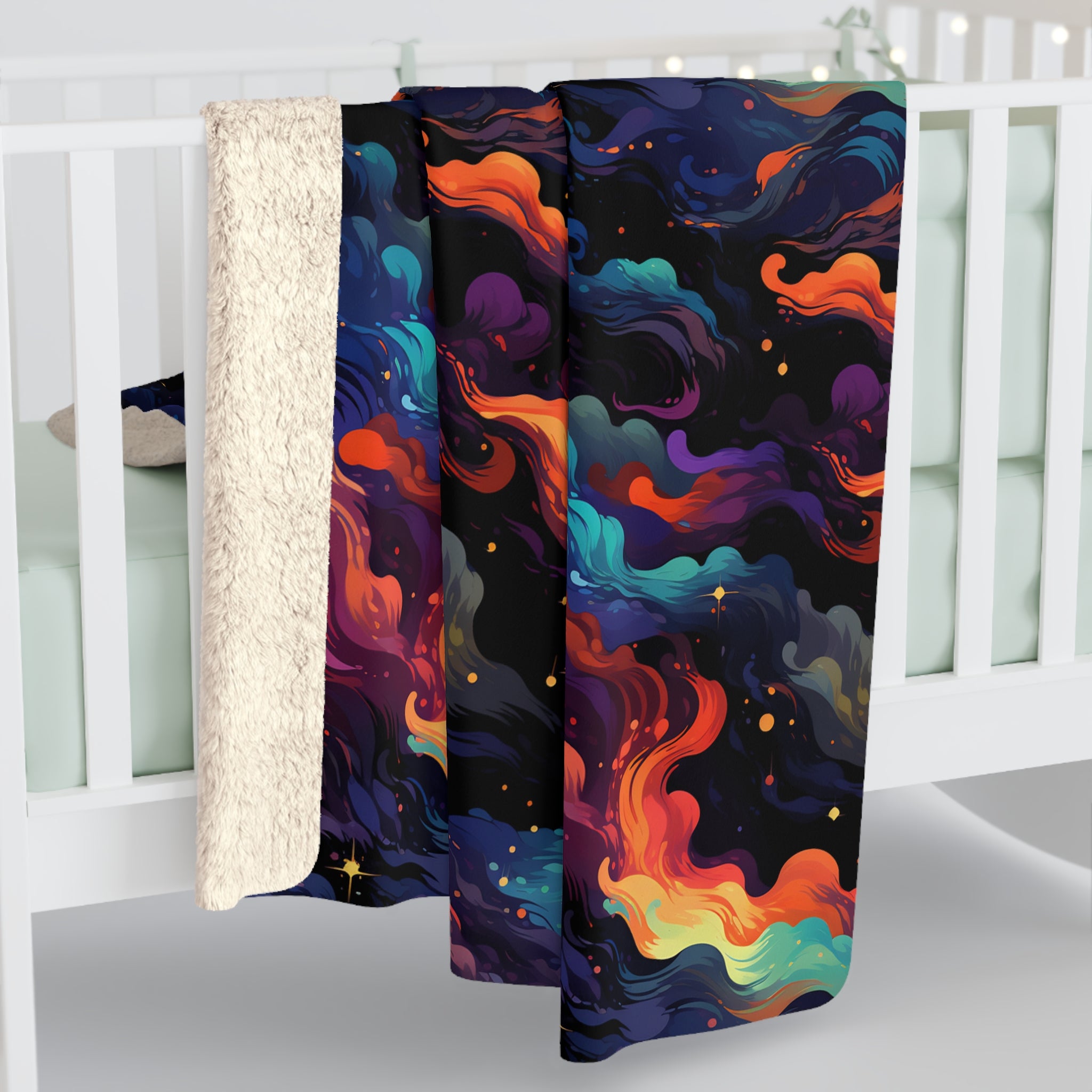 Chromatic Clouds Fleece Blanket