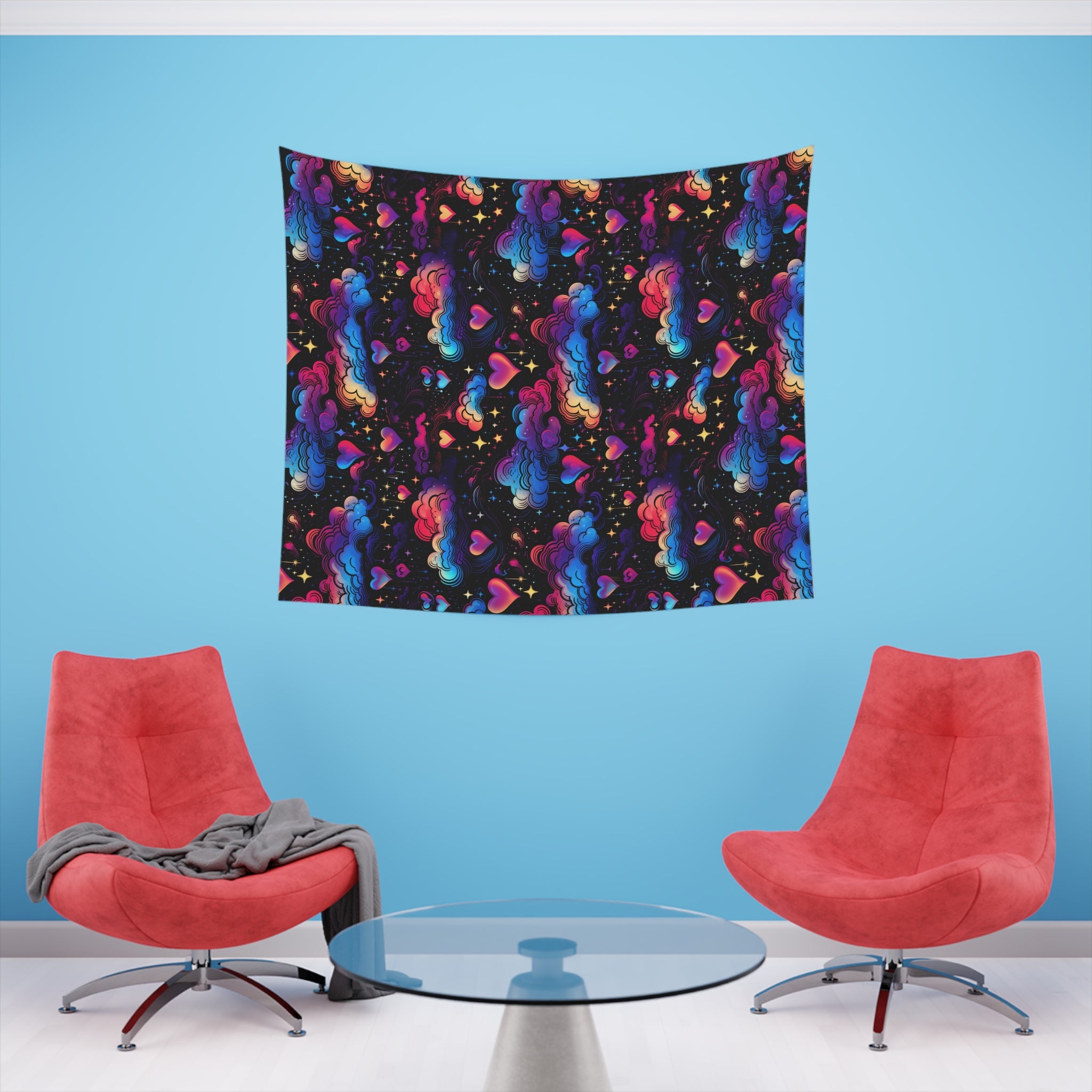 Twilight Heartglow Printed Wall Tapestry