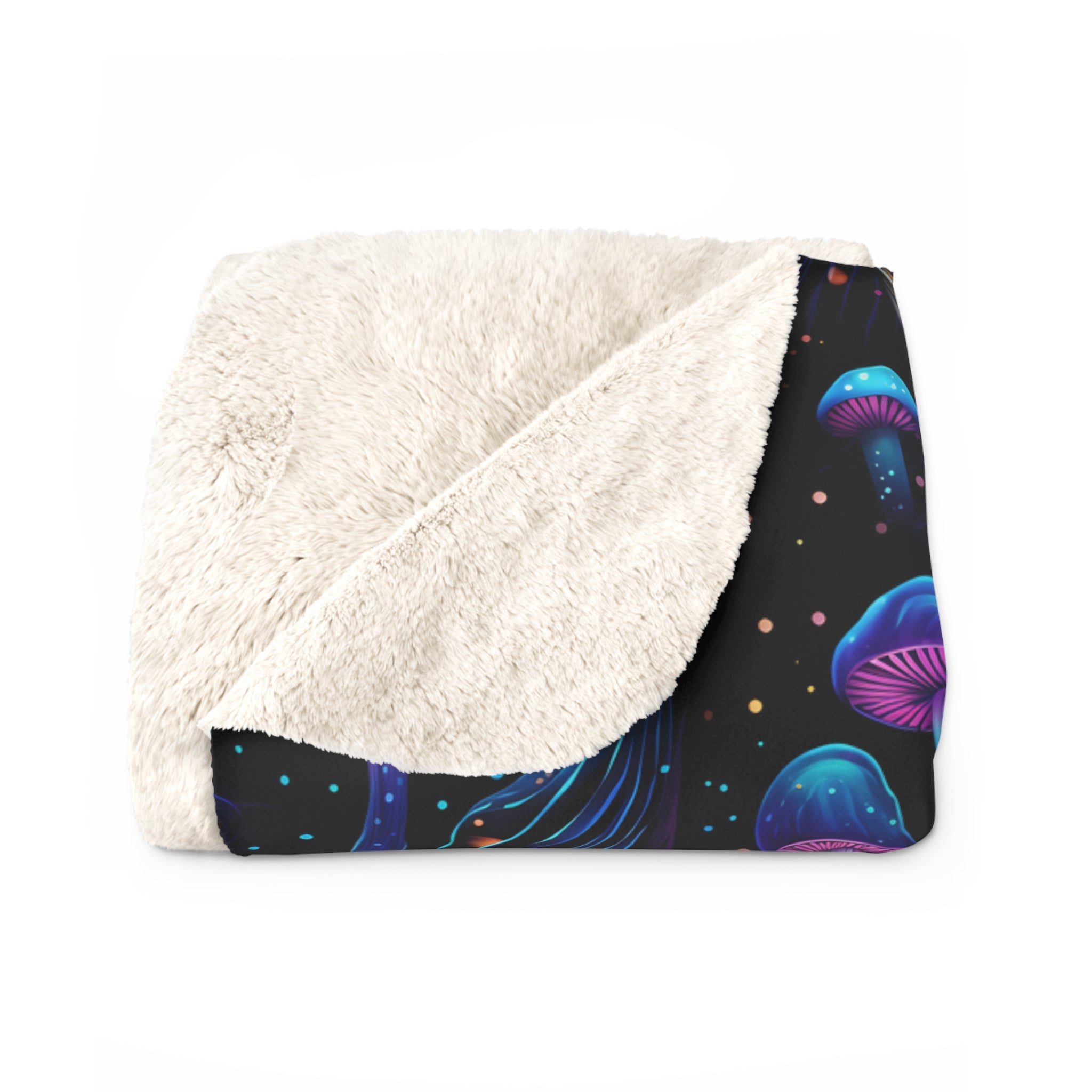 Electric Mushroom Dream Fleece Blanket