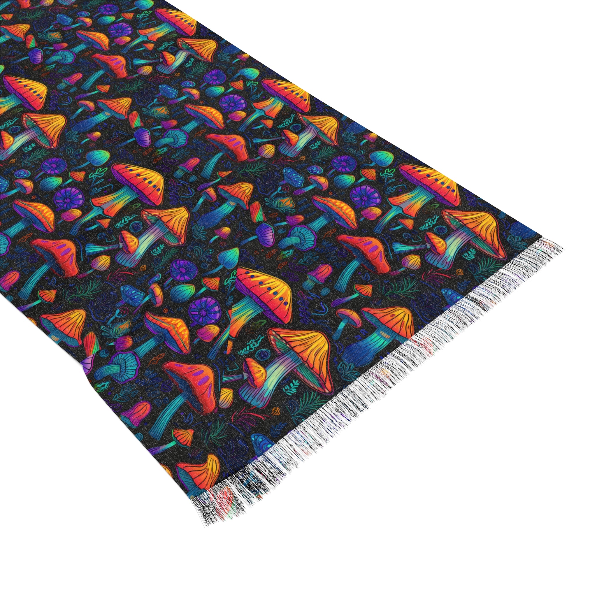 Neon Nostalgia Fungi Light Rave Scarf