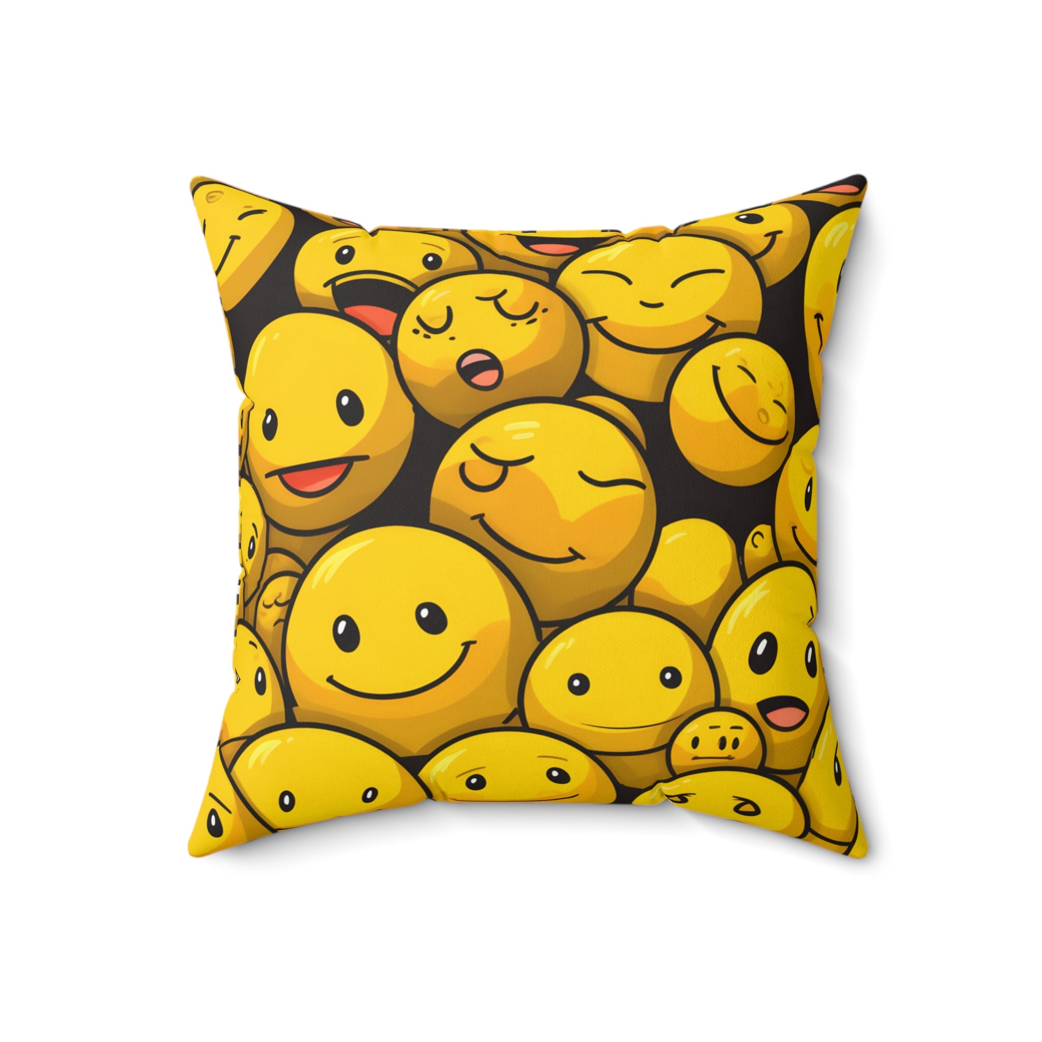 Smiley Shuffle Square Pillow