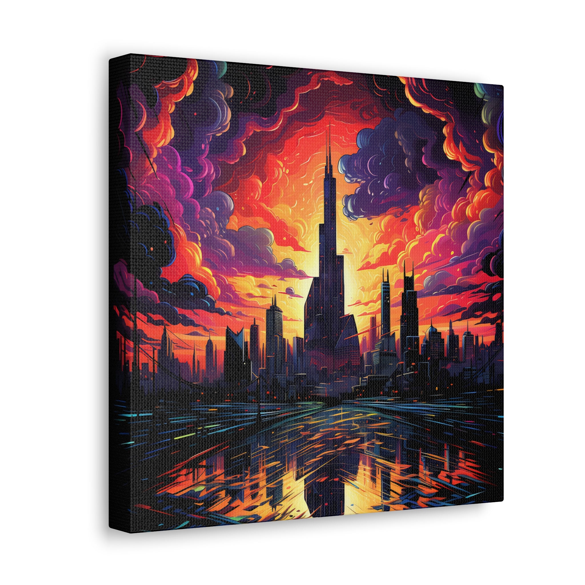 Techno Horizons Canvas Print Art