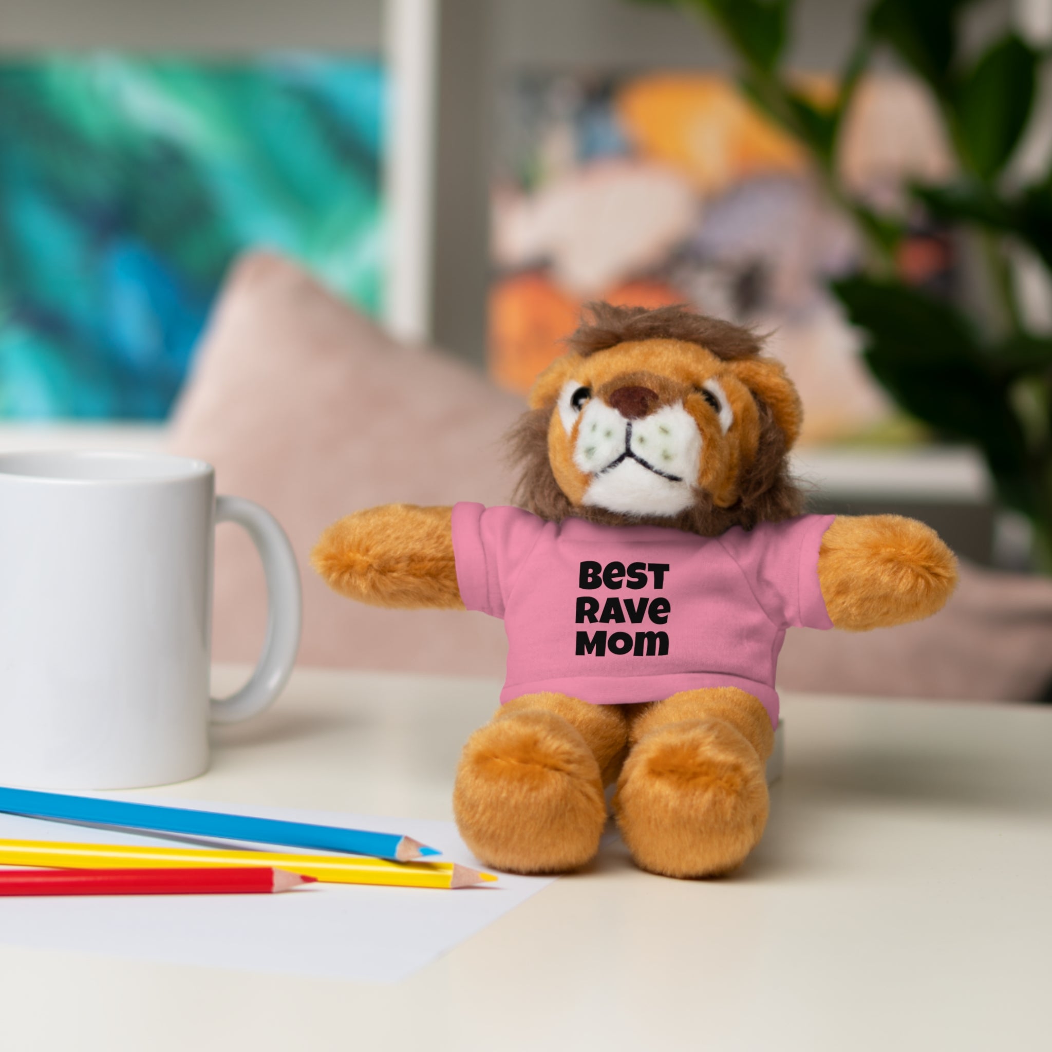 Best Rave Mom Stuffed Animal with Tee