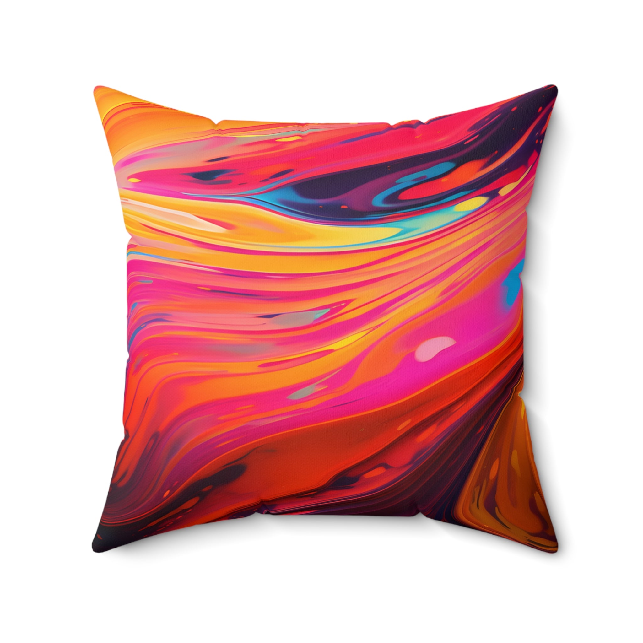 Psychedelic Swirls Square Pillow