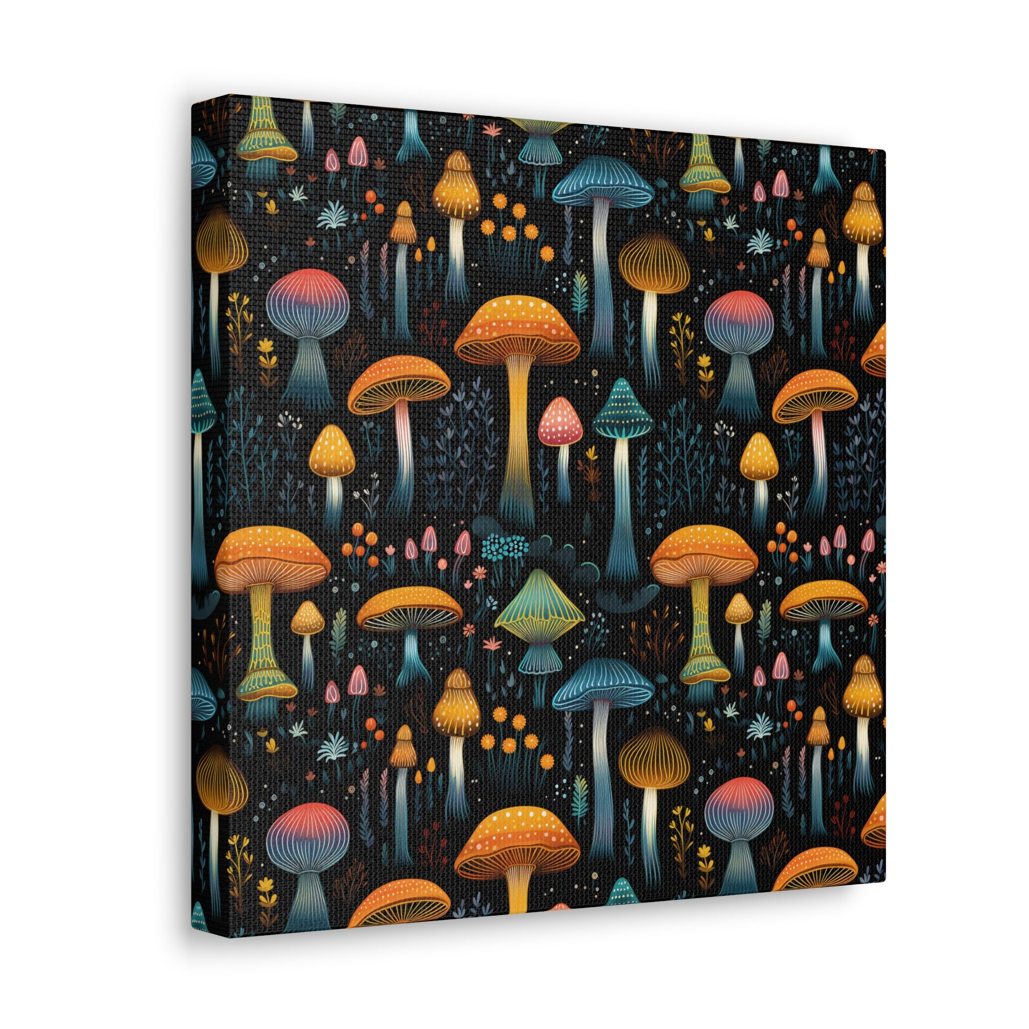 Hypnotic Fungal Fantasy Canvas Print Art