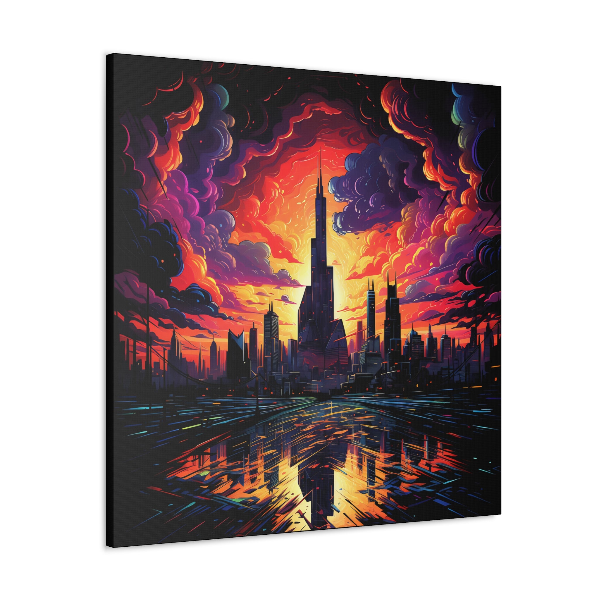 Techno Horizons Canvas Print Art