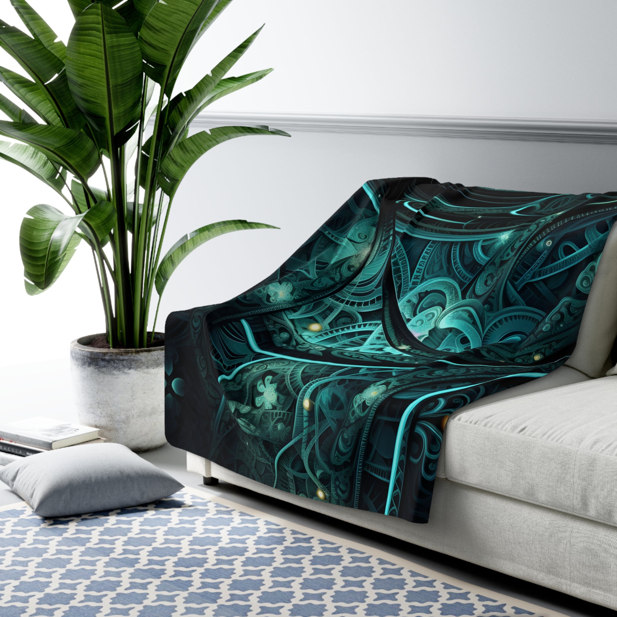 Geometric Enchantment Fleece Blanket