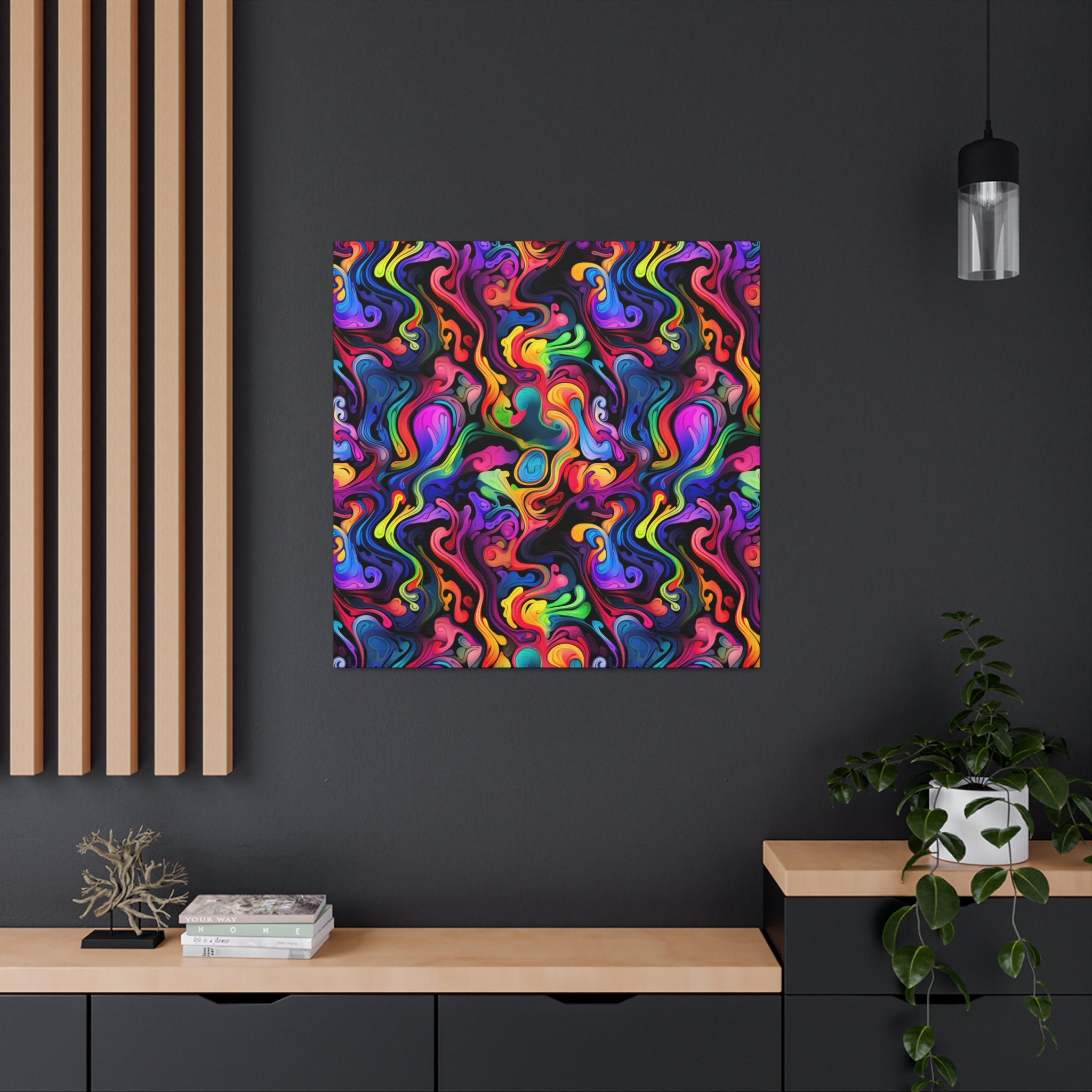 Psychedelic Whirlwind Canvas Print Art