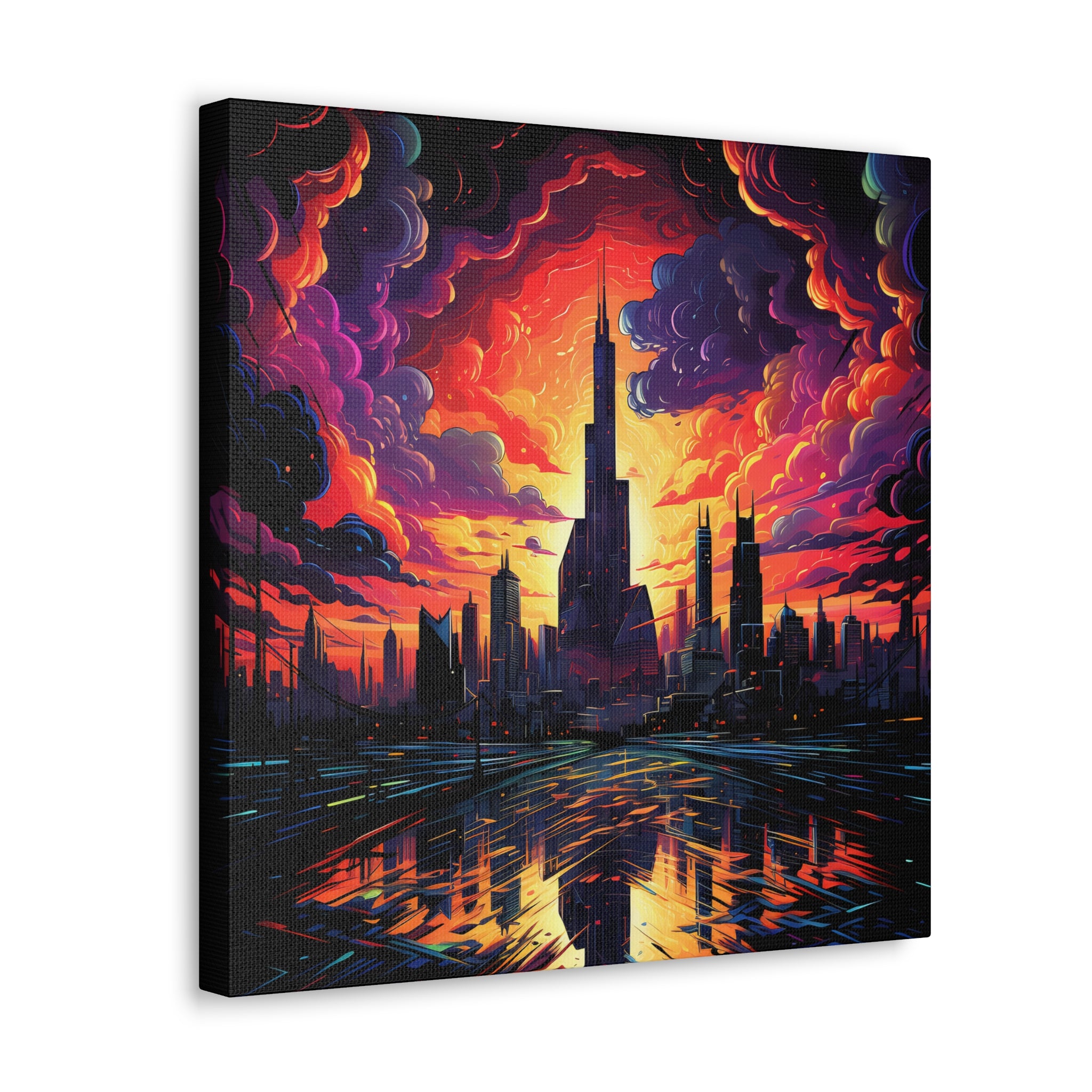 Techno Horizons Canvas Print Art