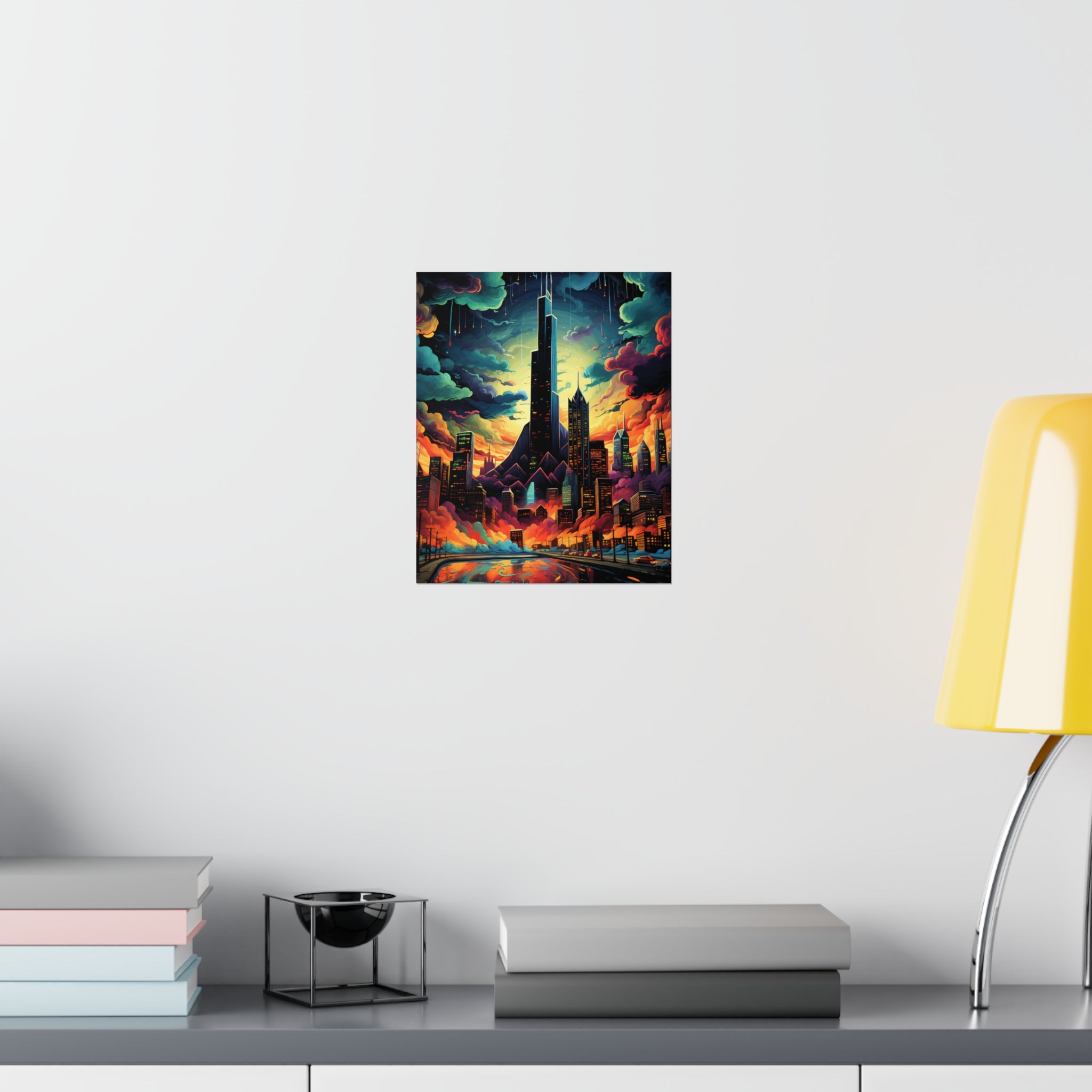 Psychedelic Metropolis Premium Matte Poster