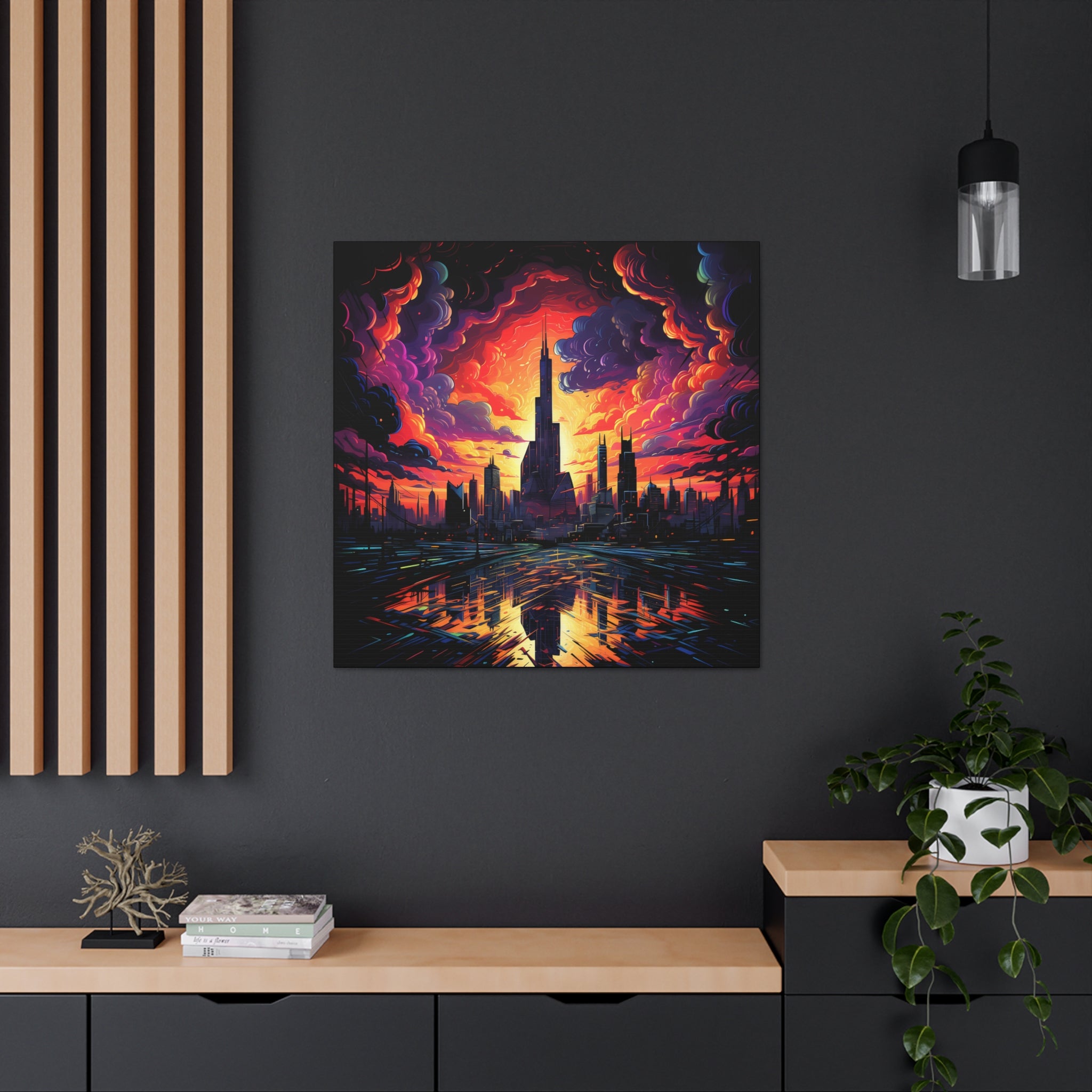 Techno Horizons Canvas Print Art