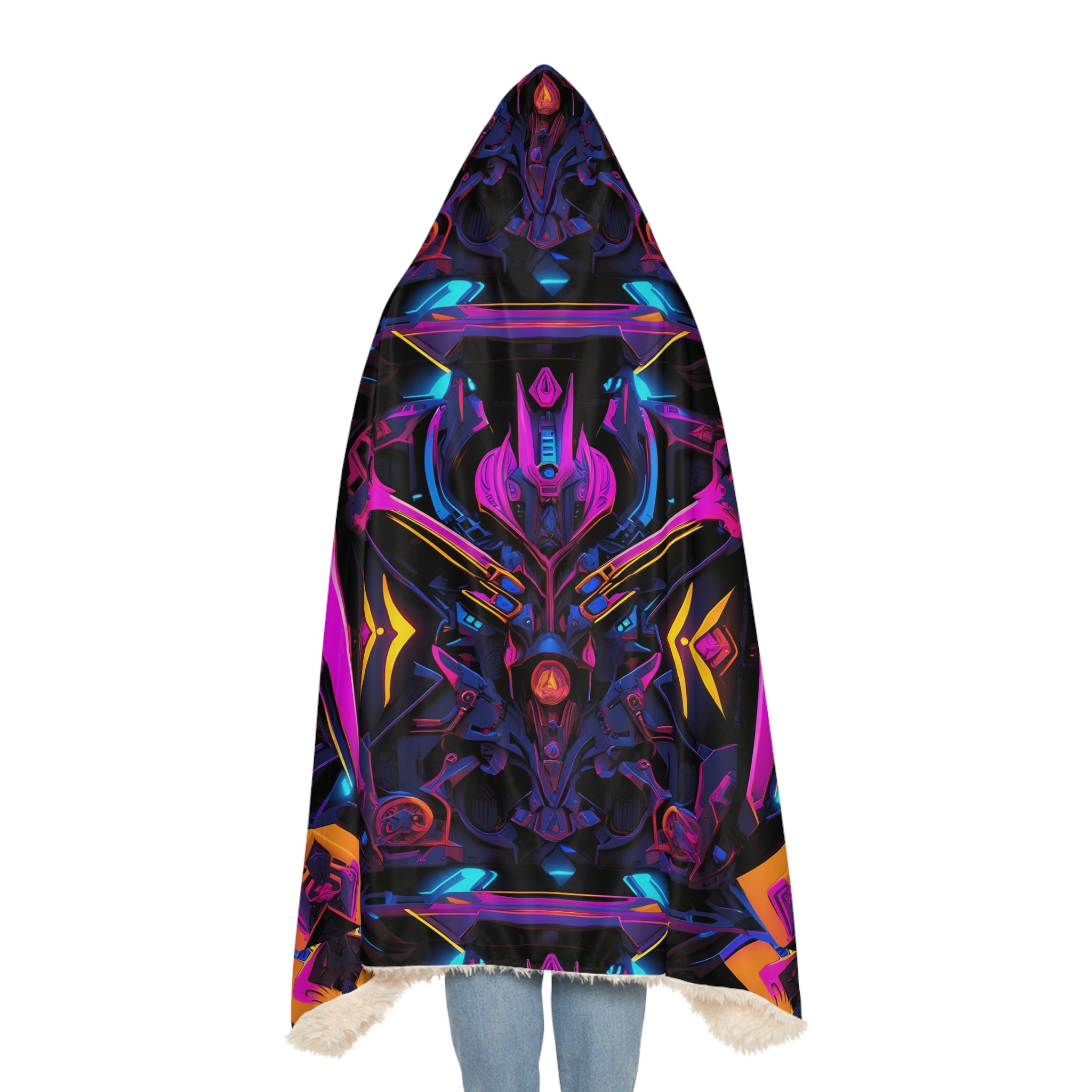 Neon Polygon Snuggle Blanket