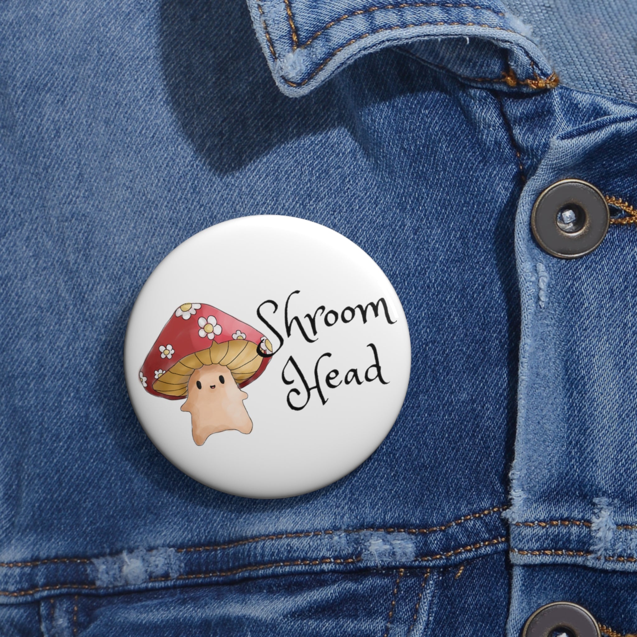 Shroom Head Pin Button