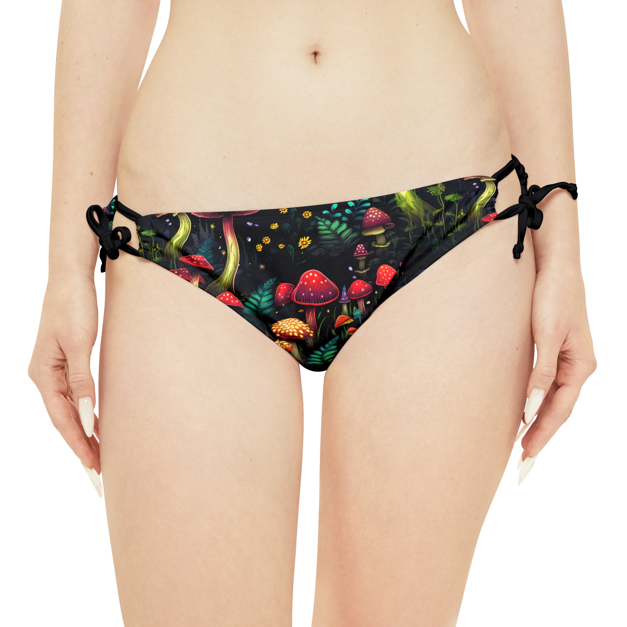 Psychedelic Fungi Frenzy Strap Bikini Set