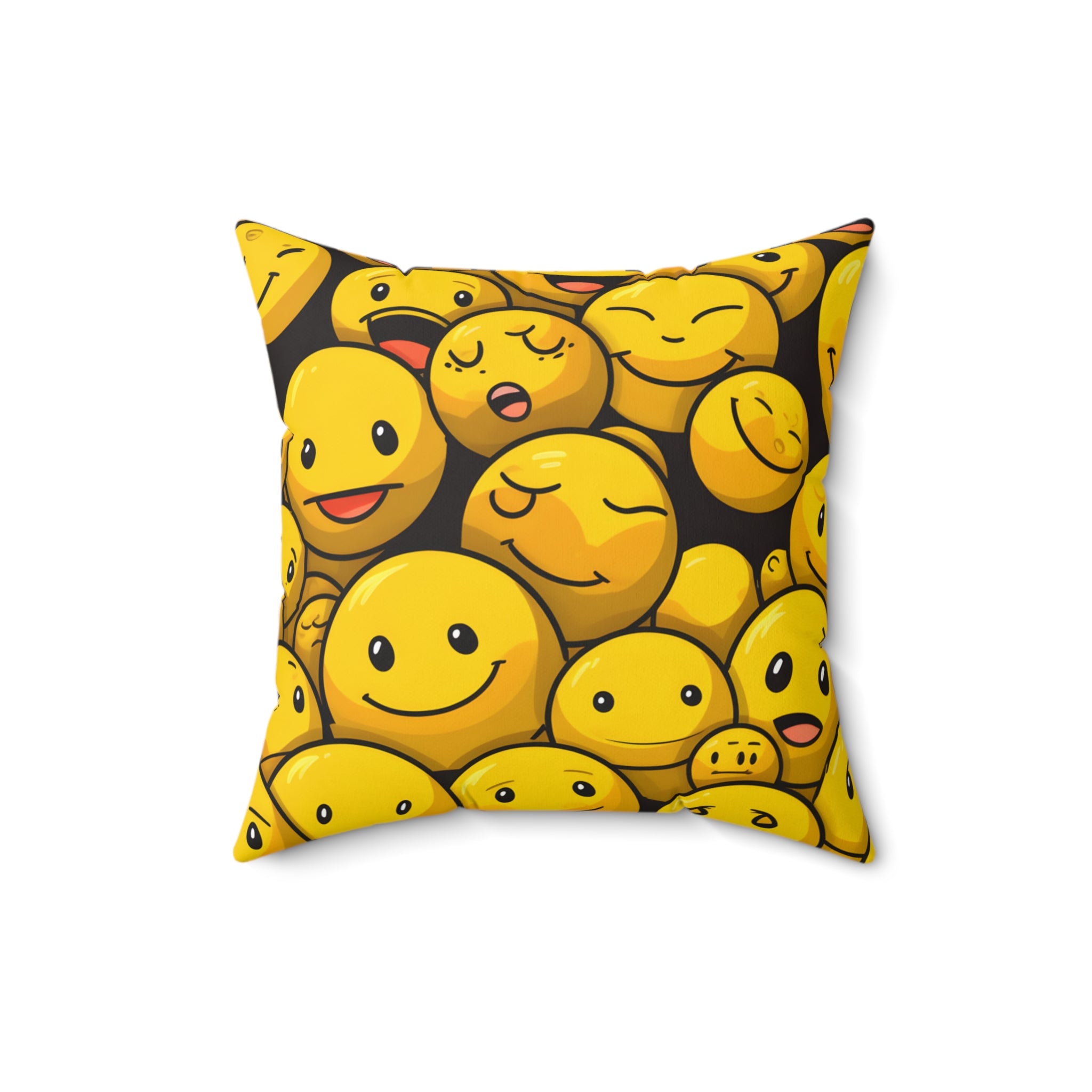 Smiley Shuffle Square Pillow