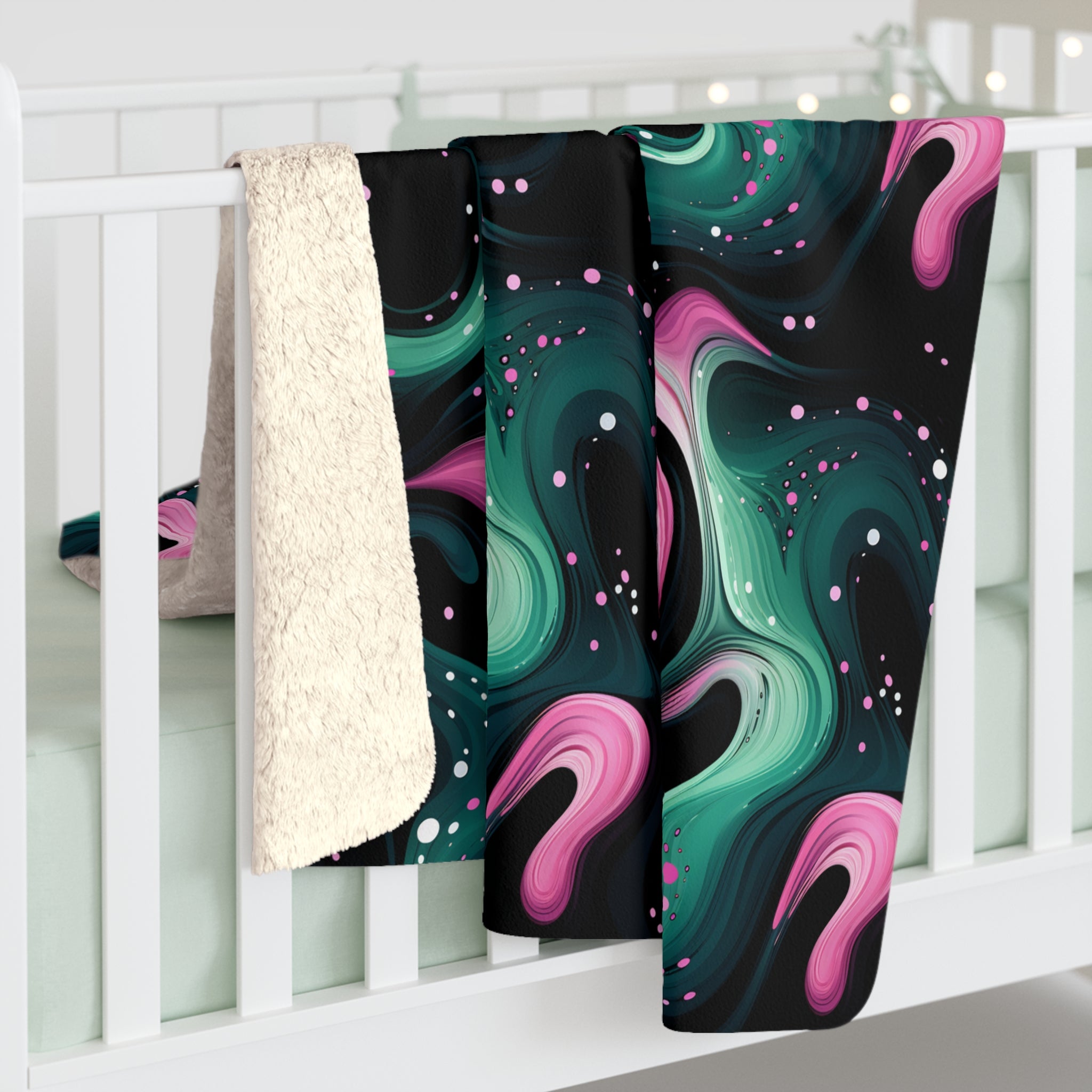 Electric Swirls Fleece Blanket