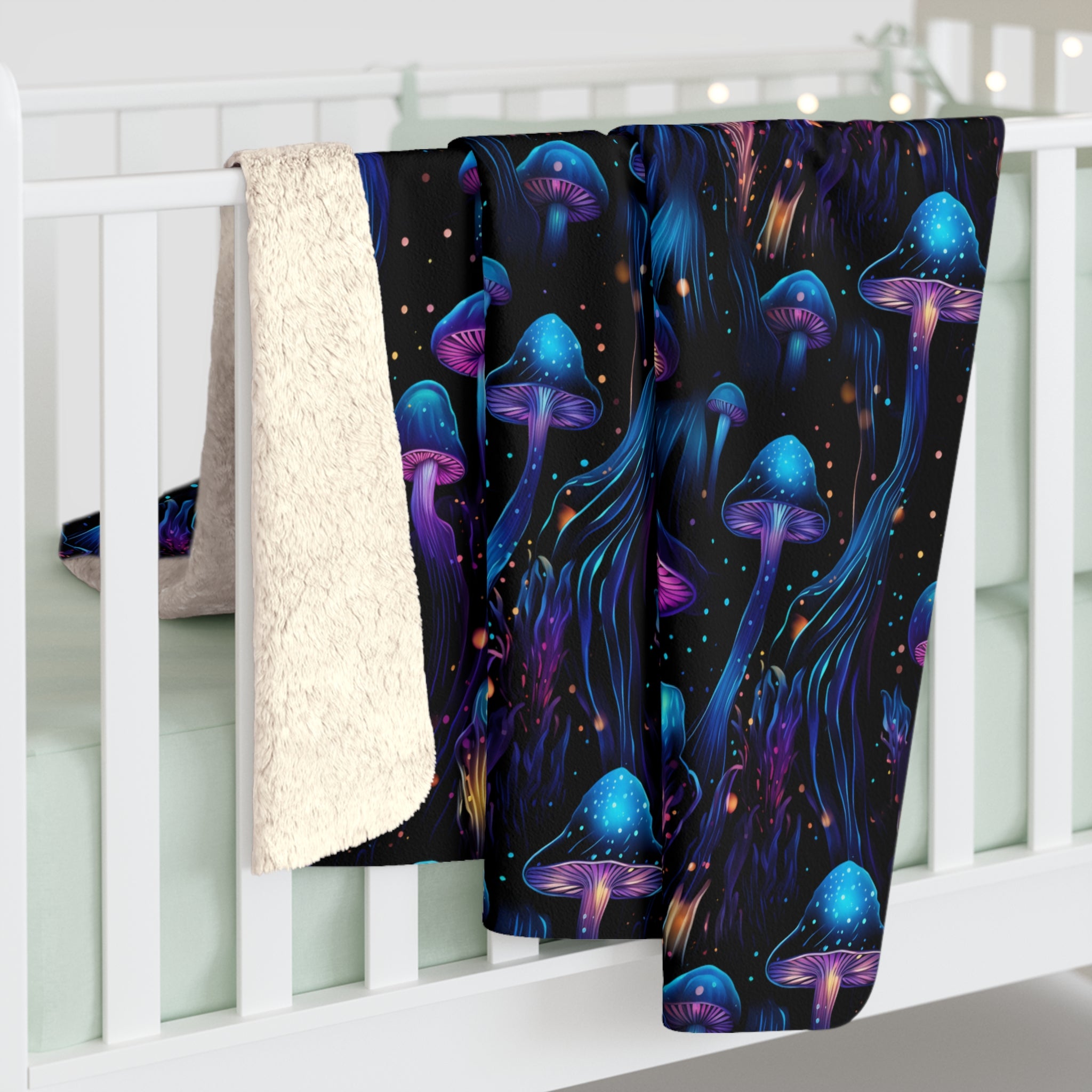 Electric Mushroom Dream Fleece Blanket