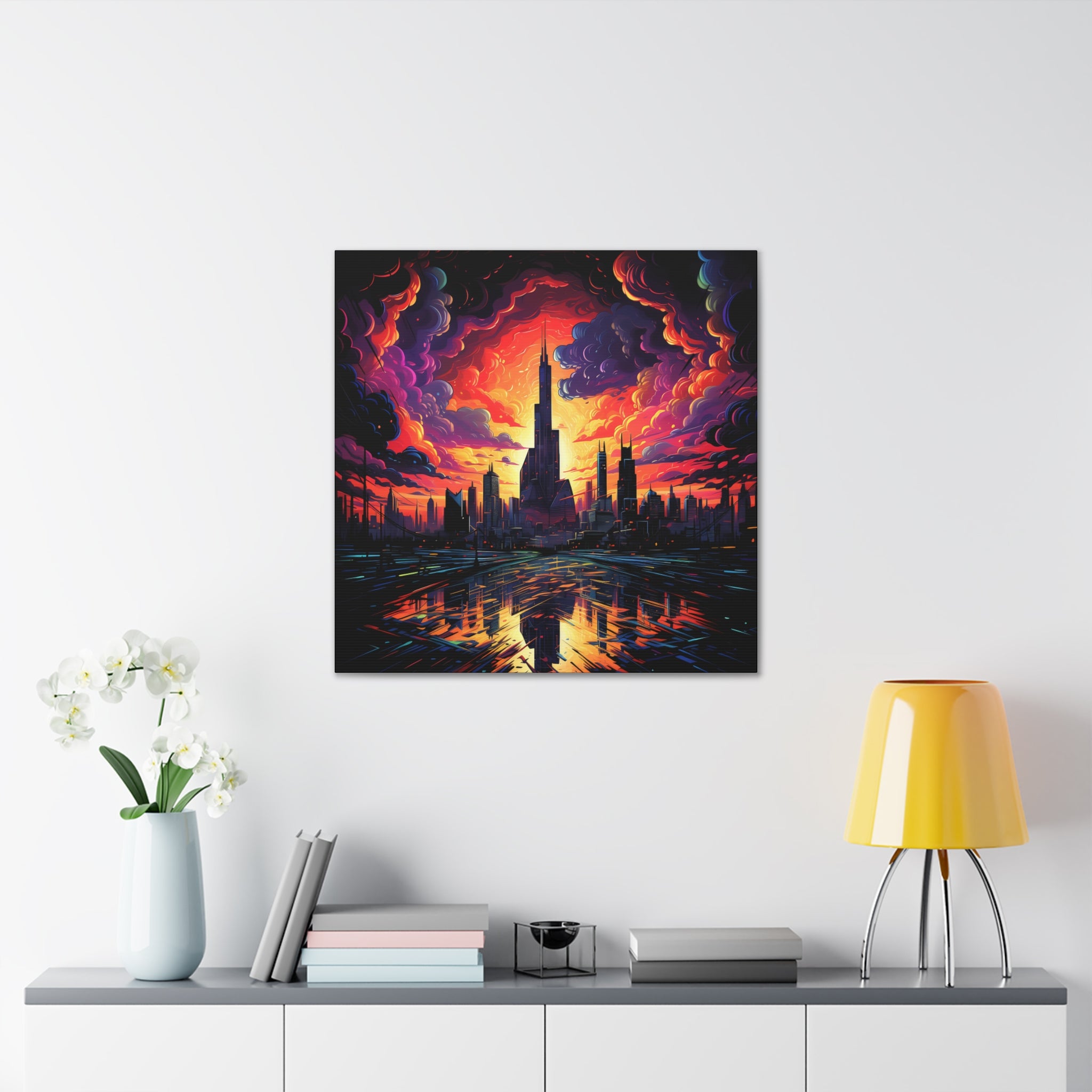 Techno Horizons Canvas Print Art