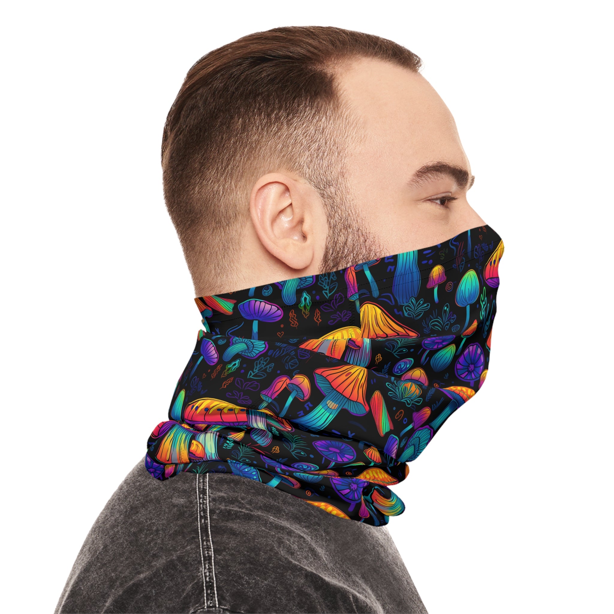 Neon Nostalgia Fungi Bandana Rave Mask