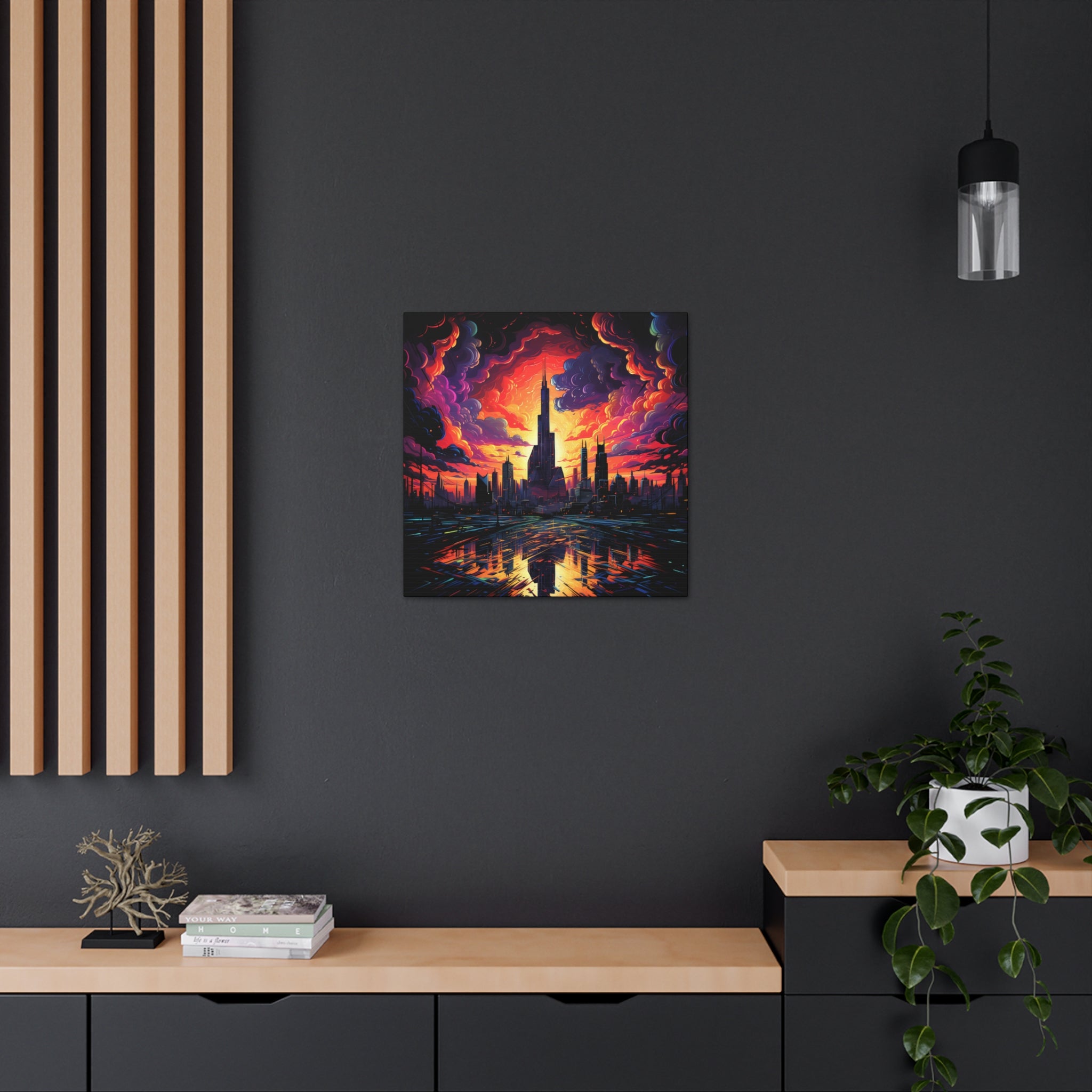 Techno Horizons Canvas Print Art