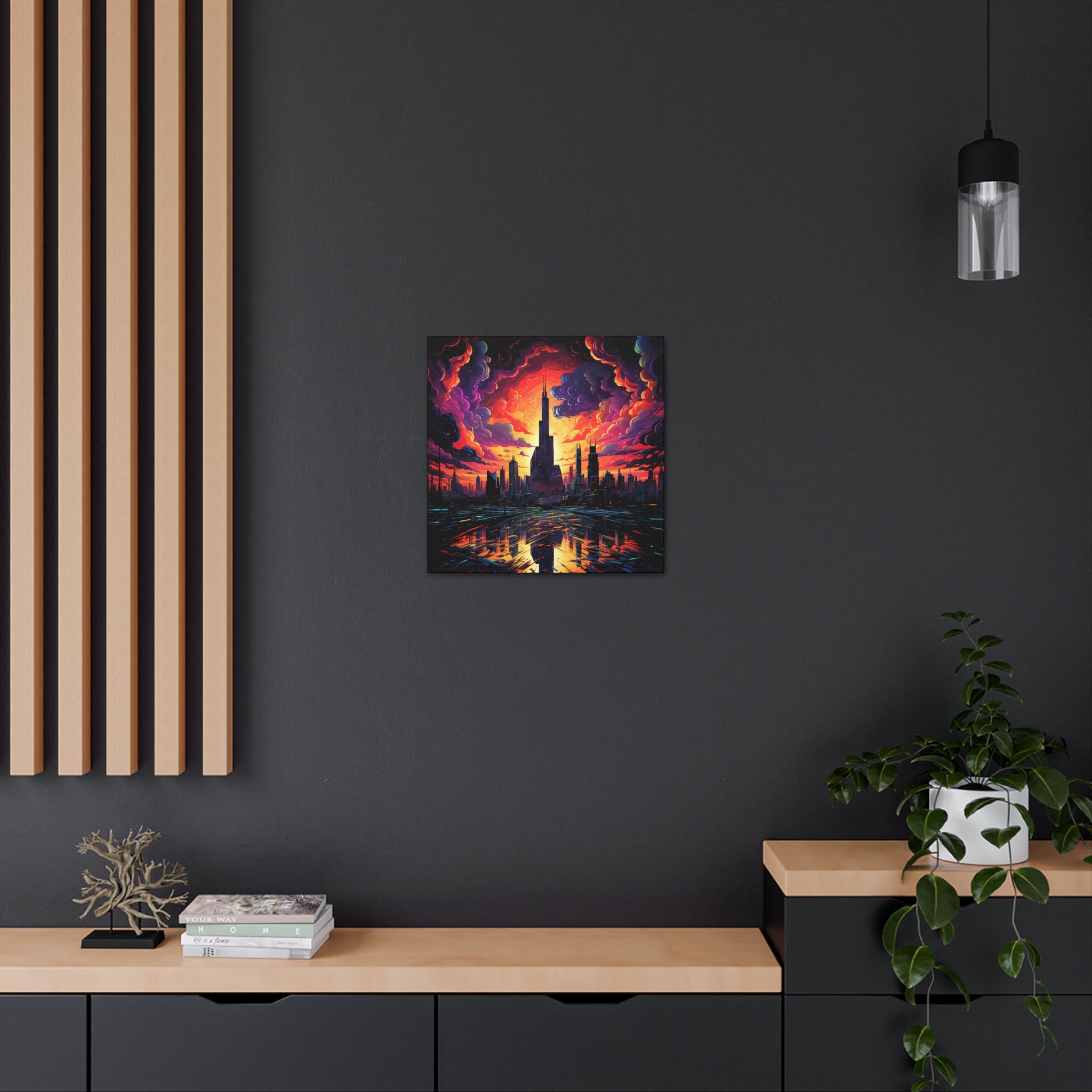 Techno Horizons Canvas Print Art