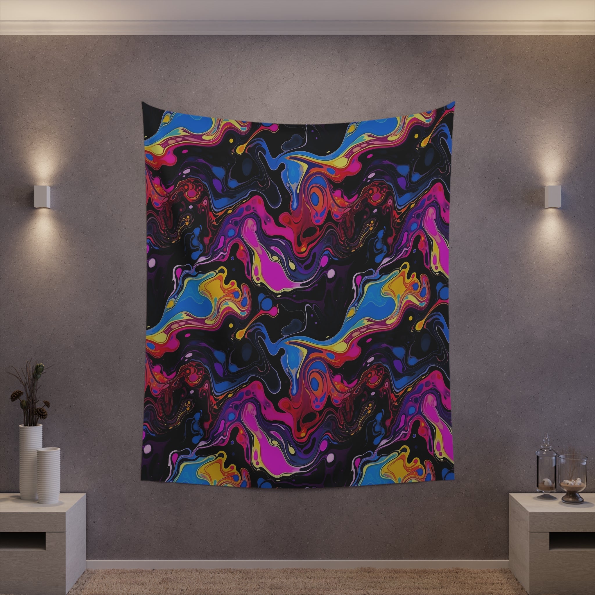 Trance Tornado Printed Wall Tapestry