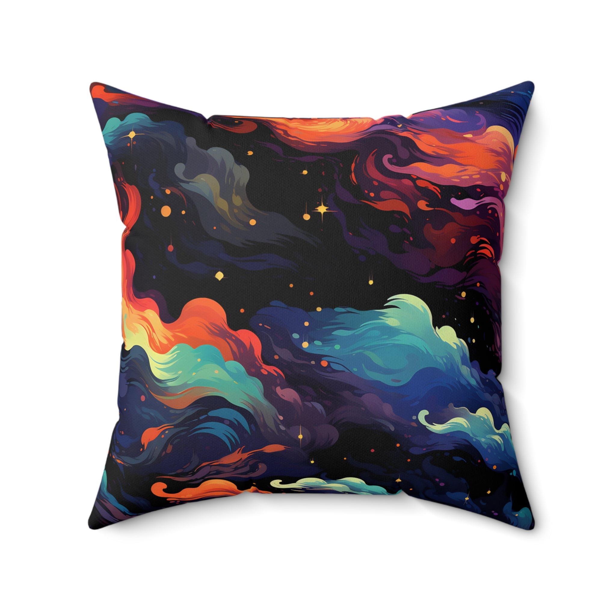 Chromatic Clouds Square Pillow