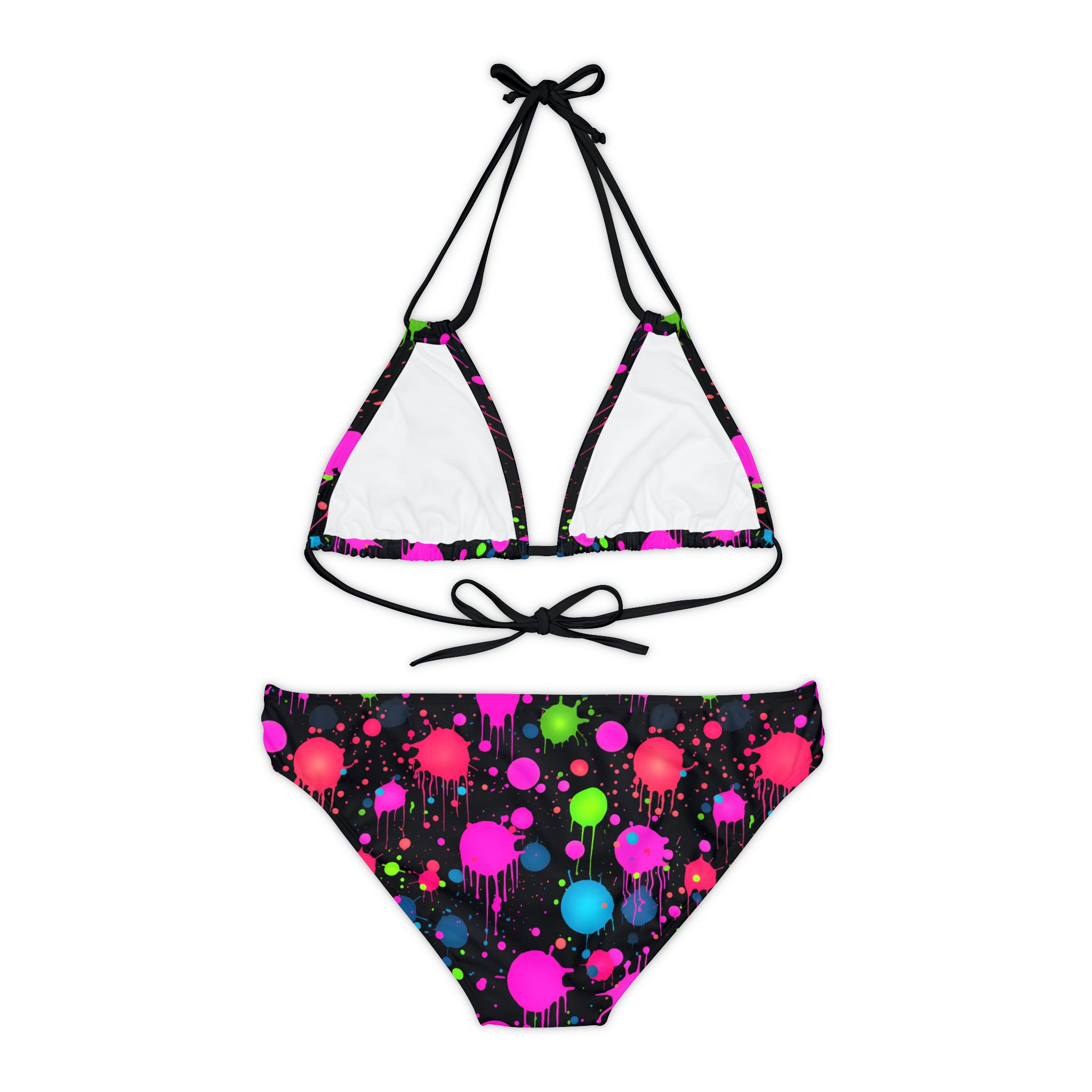 Neon Spark Strap Bikini Set