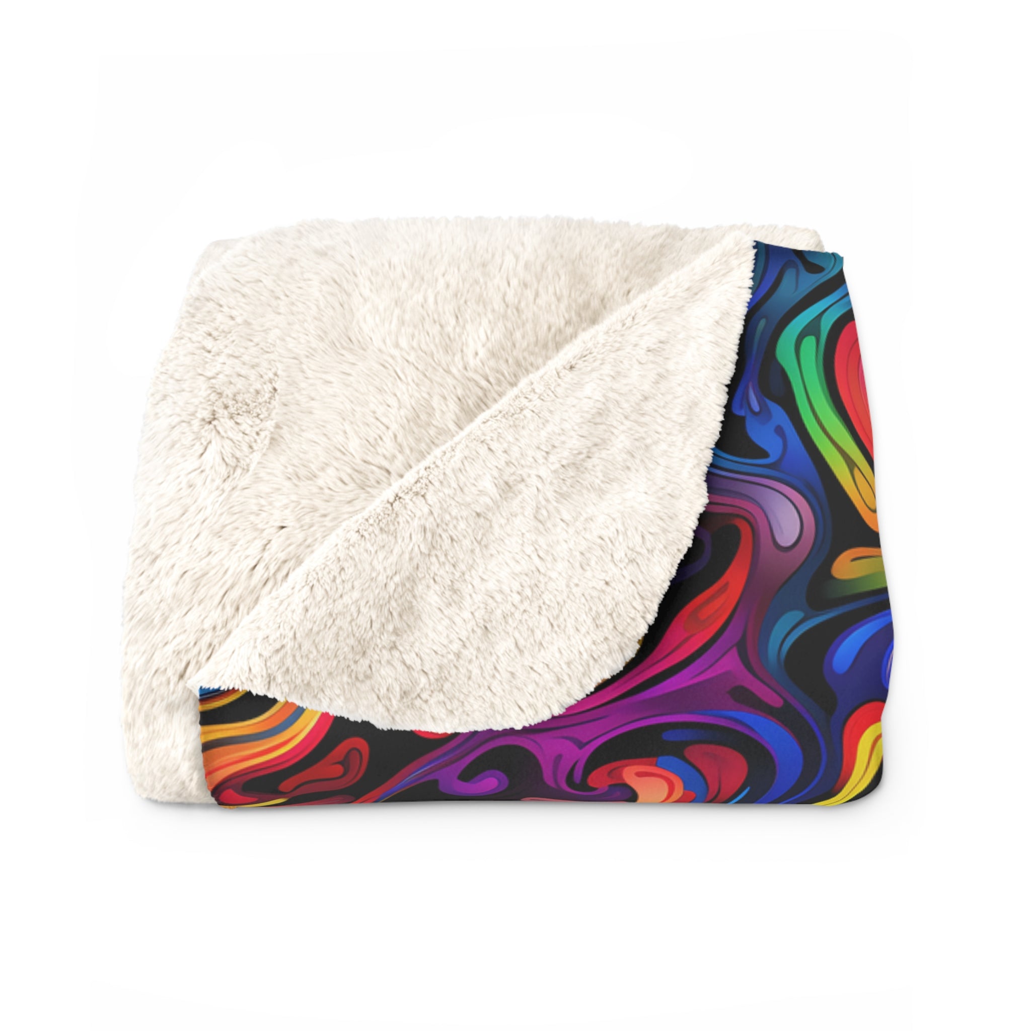 Psychedelic Whirlwind Fleece Blanket