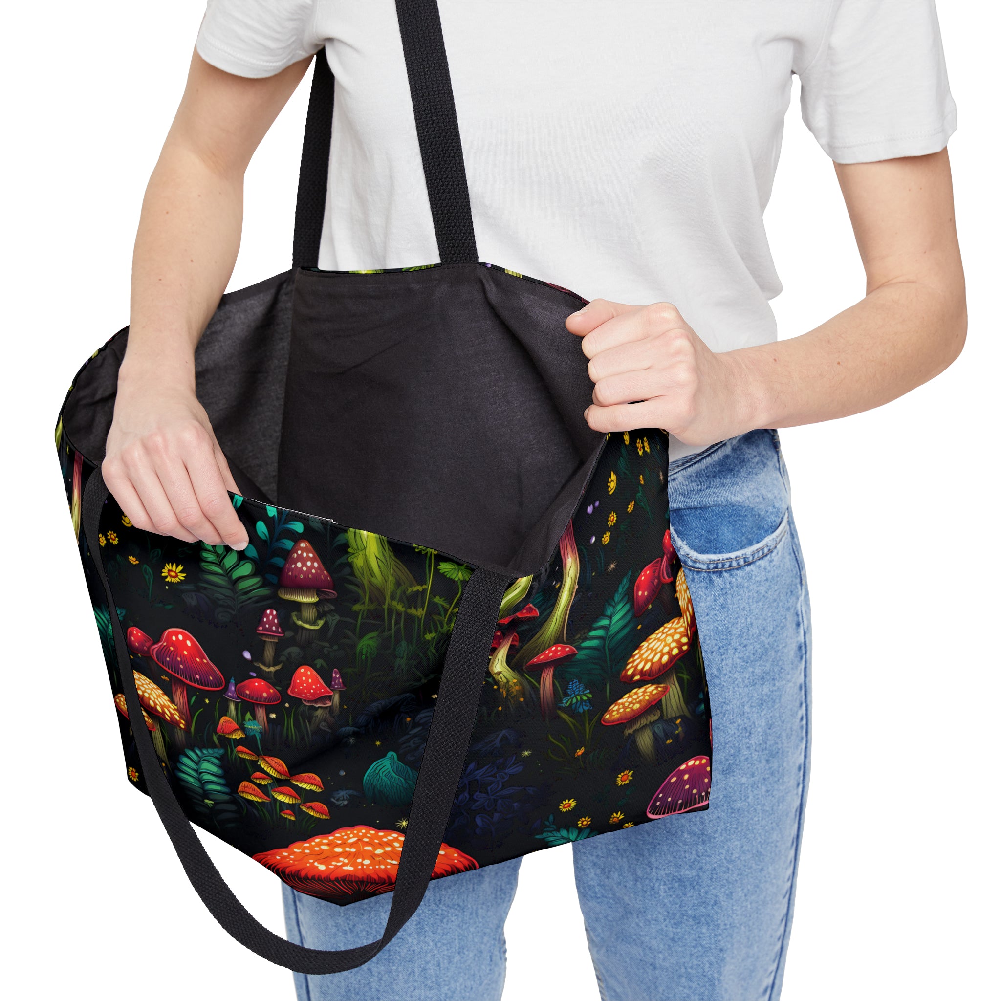 Psychedelic Fungi Frenzy Weekender Tote Bag