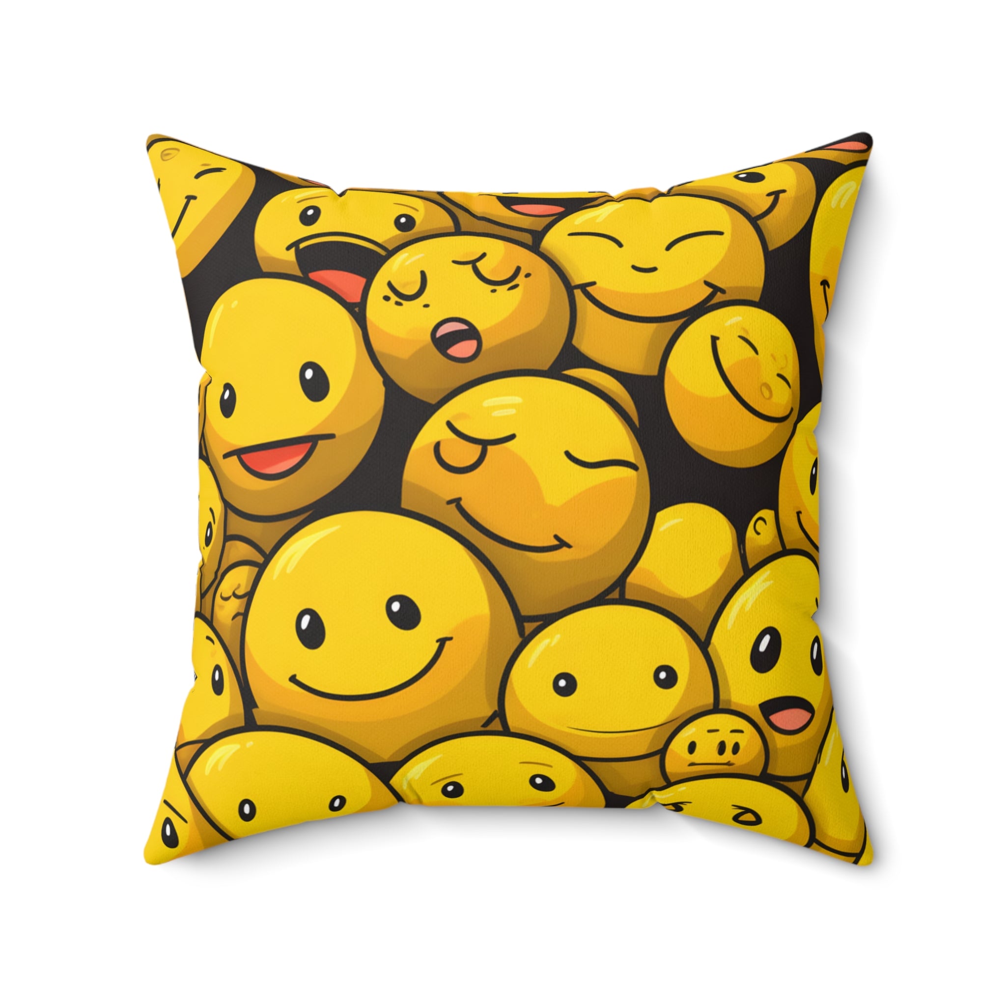 Smiley Shuffle Square Pillow