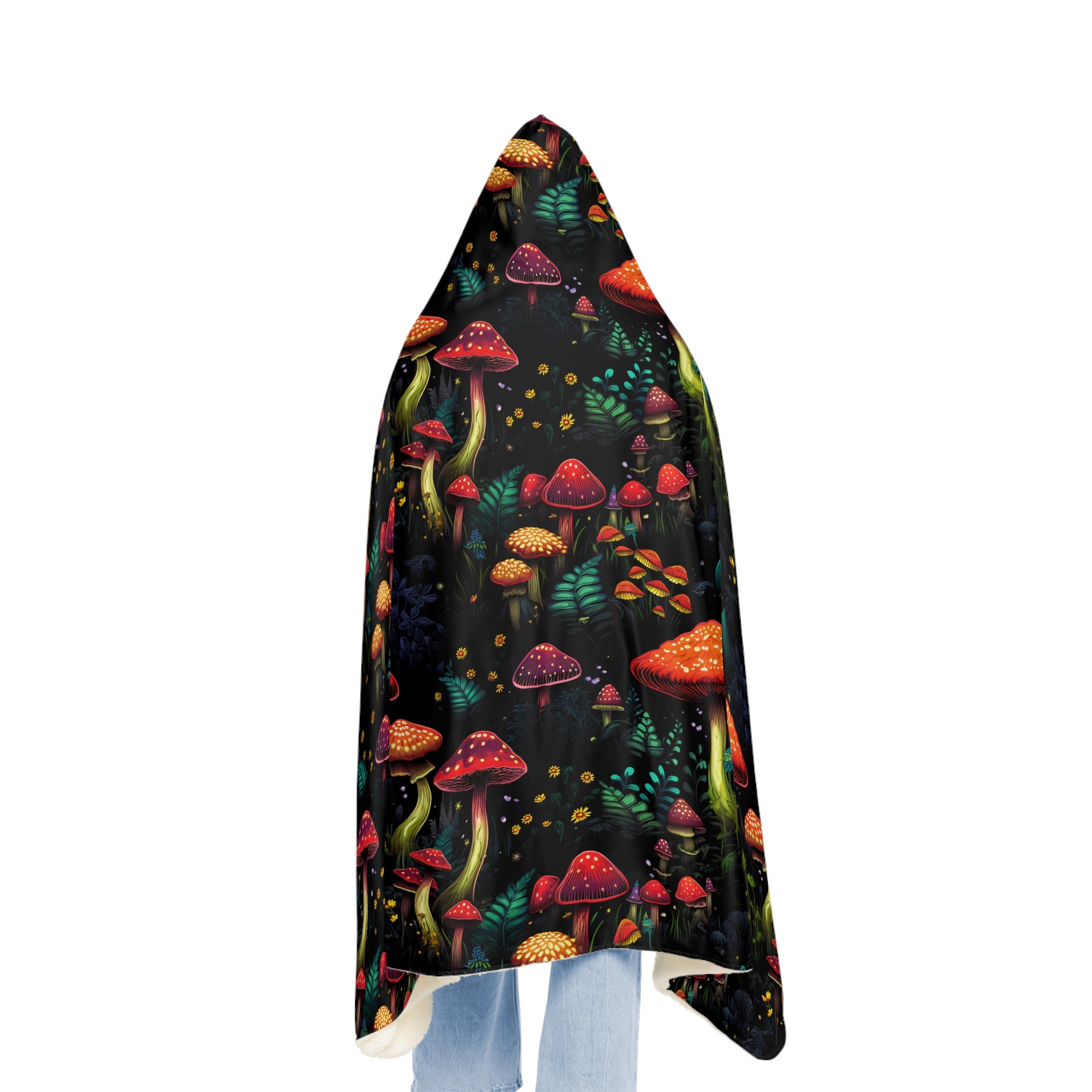 Psychedelic Fungi Frenzy Snuggle Blanket