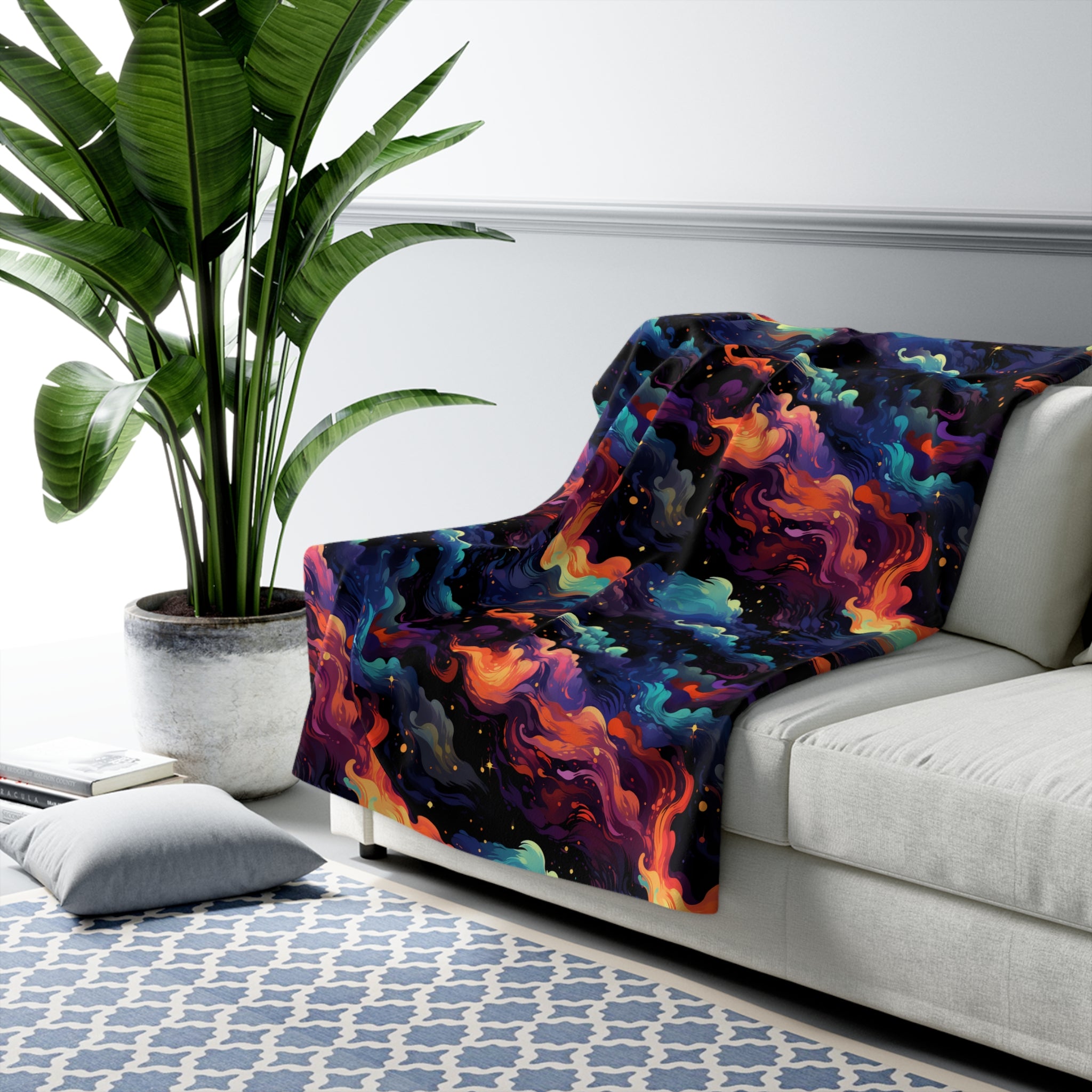 Chromatic Clouds Fleece Blanket