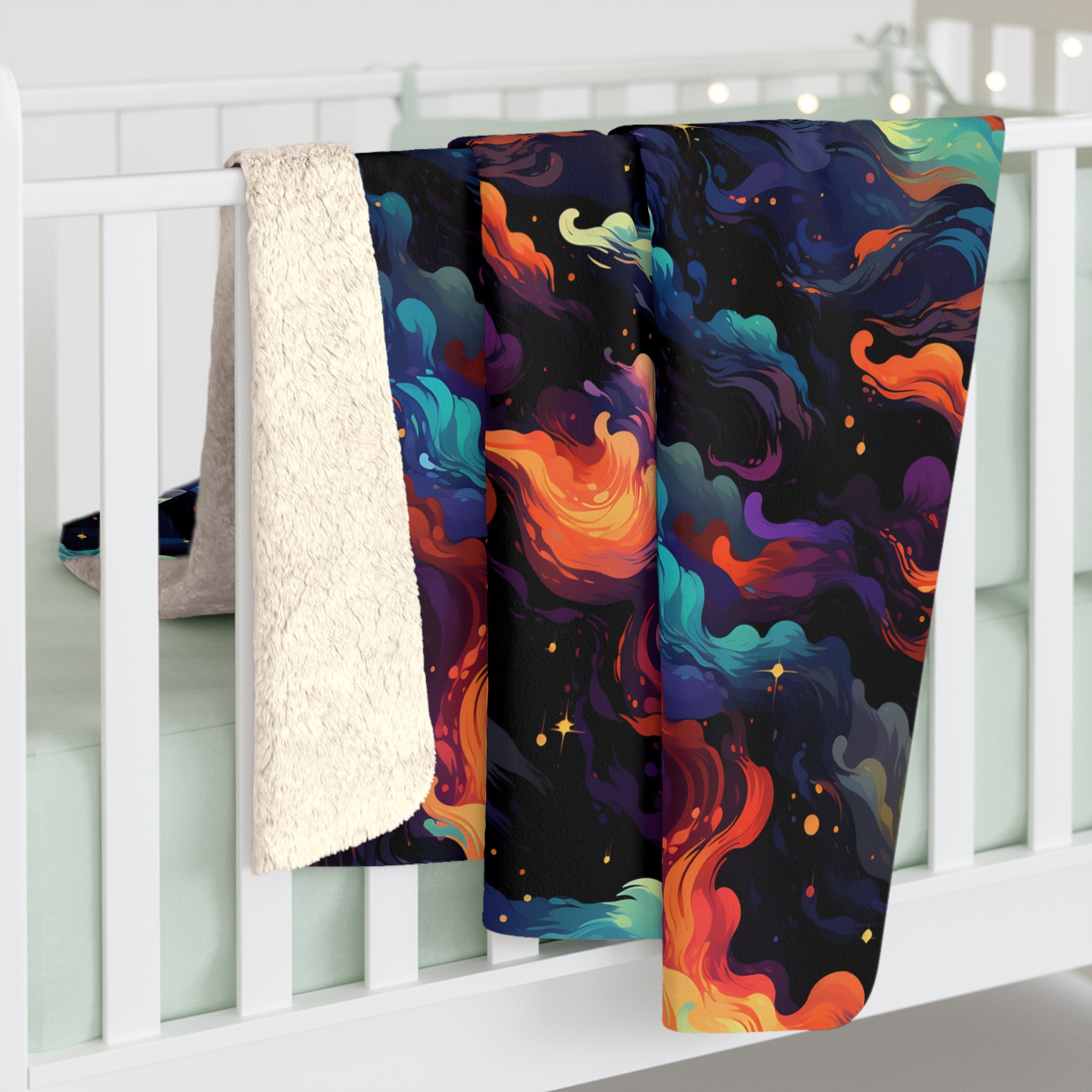 Chromatic Clouds Fleece Blanket