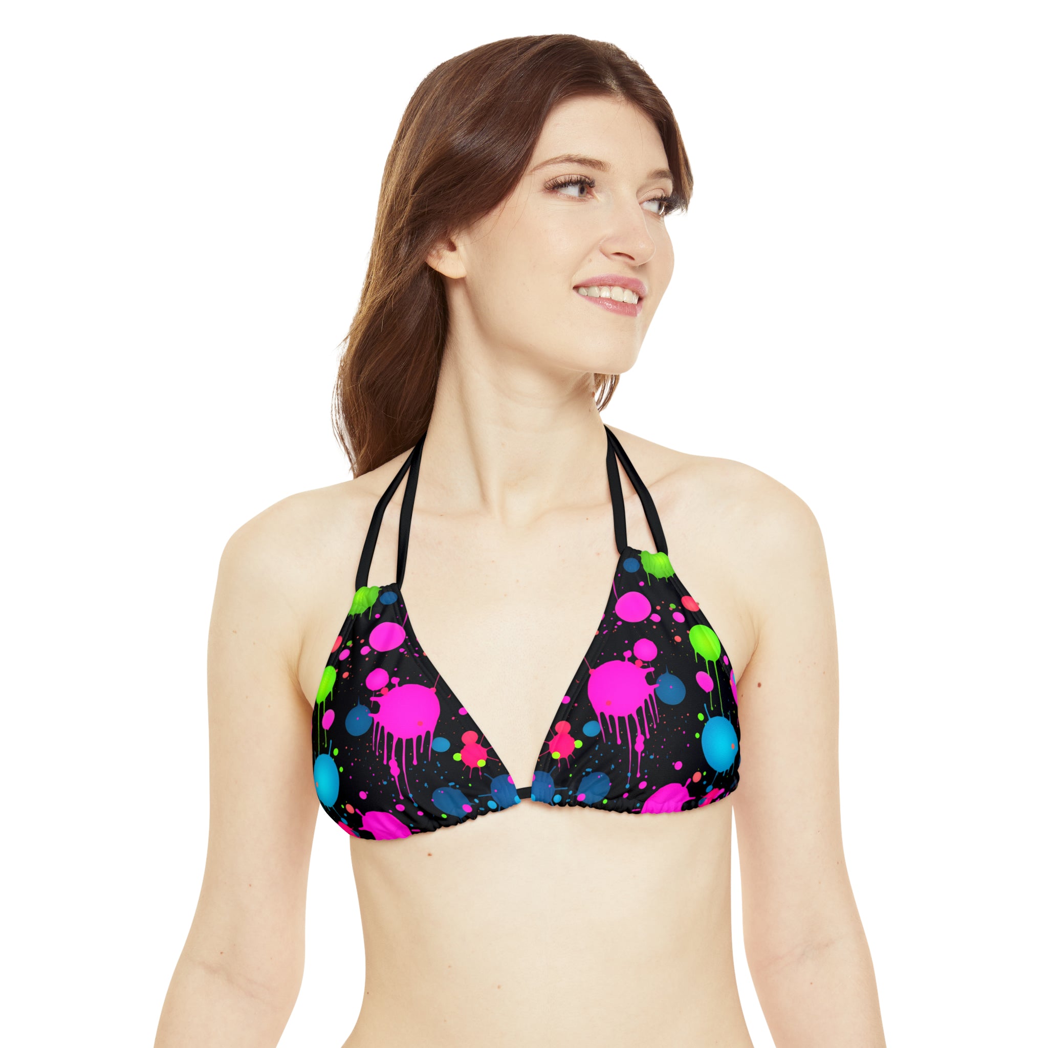 Neon Spark Strap Bikini Set