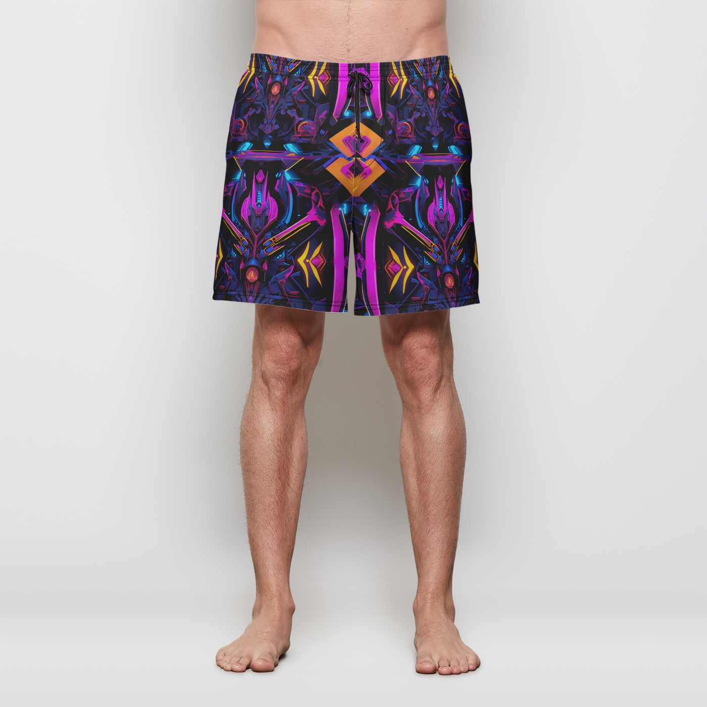 Neon Polygon Men's Swim Shorts