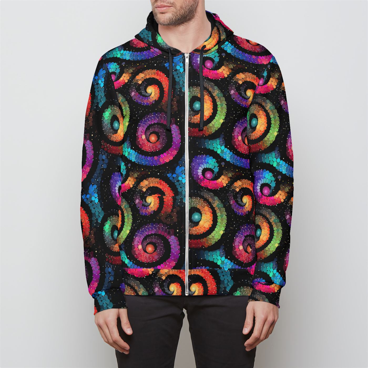 Swirling Serenade Unisex Zip-Up Hoodie