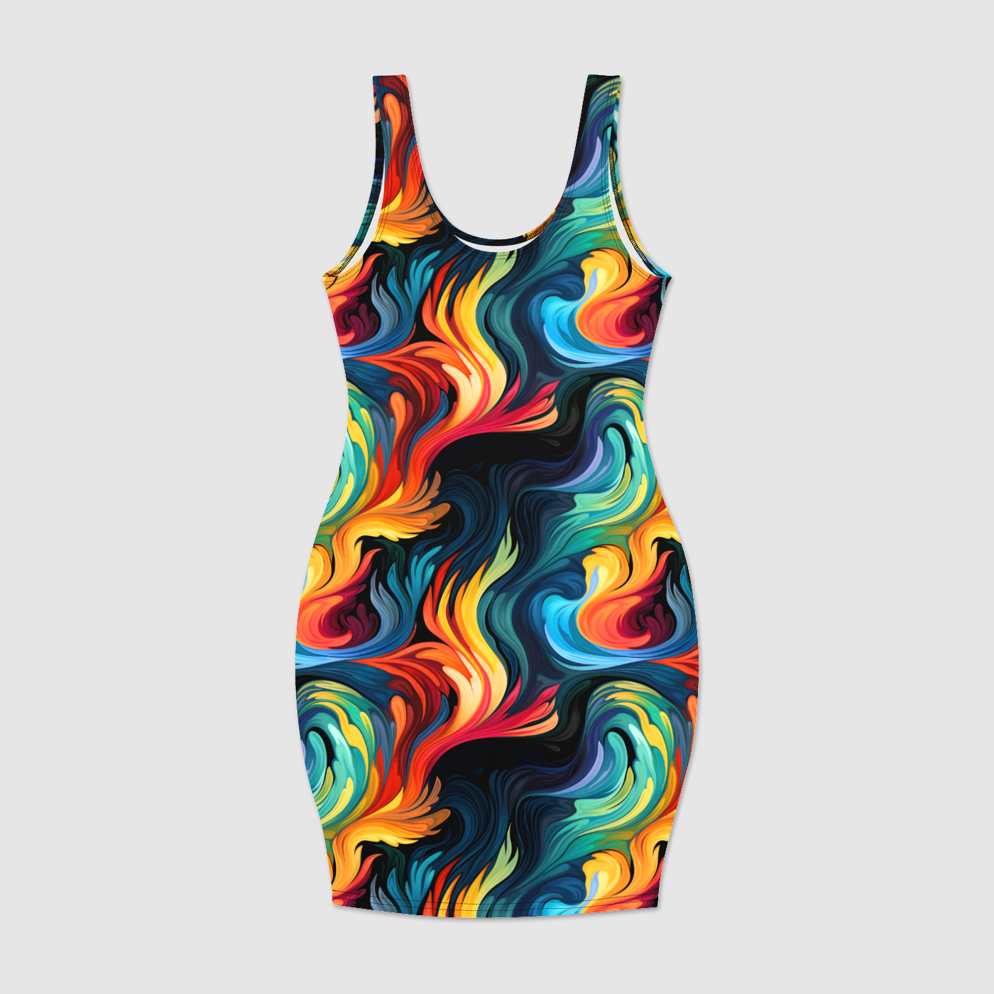 Technicolor Tranquility Bodycon Dress