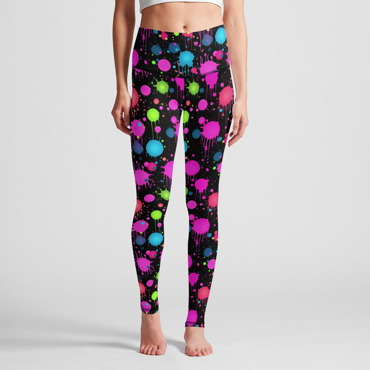 Neon Spark High Waist Leggings