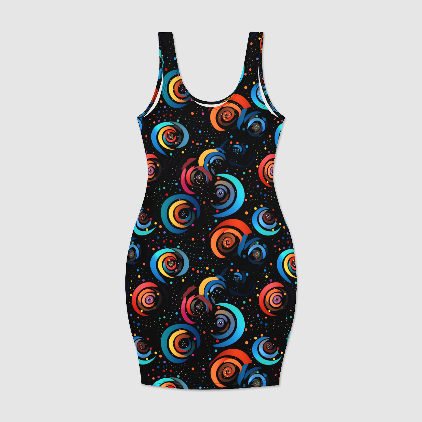 Spiral Spectrum Bodycon Dress