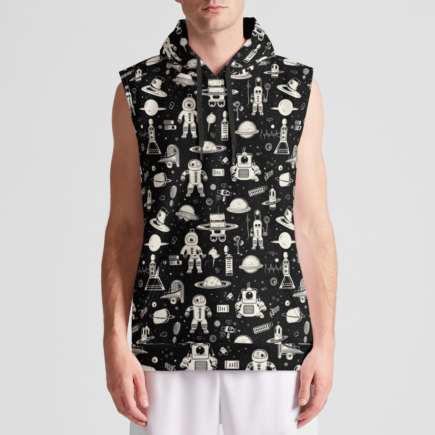 Rocket Rider Sleeveless Pullover Hoodie