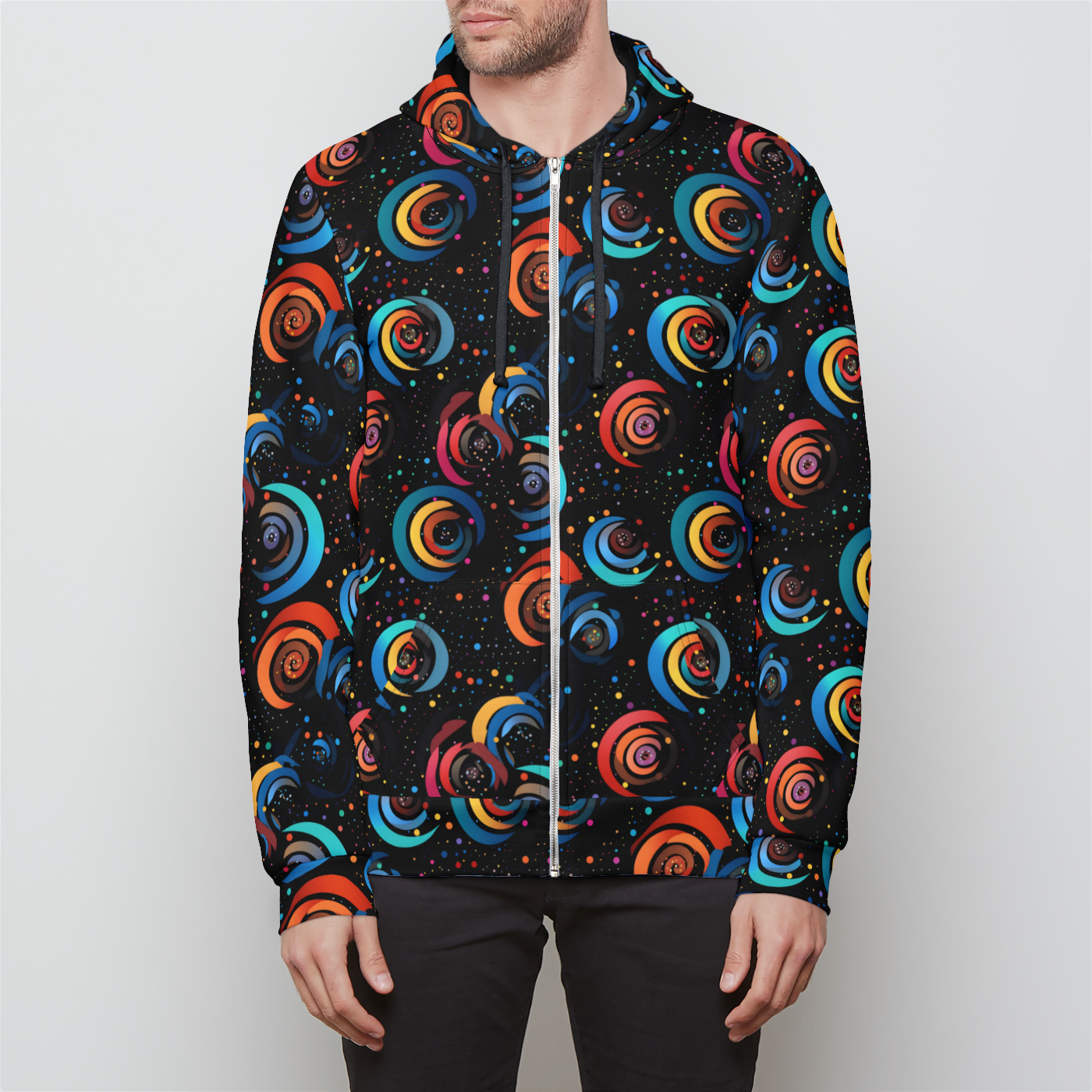 Spiral Spectrum Unisex Zip-Up Hoodie