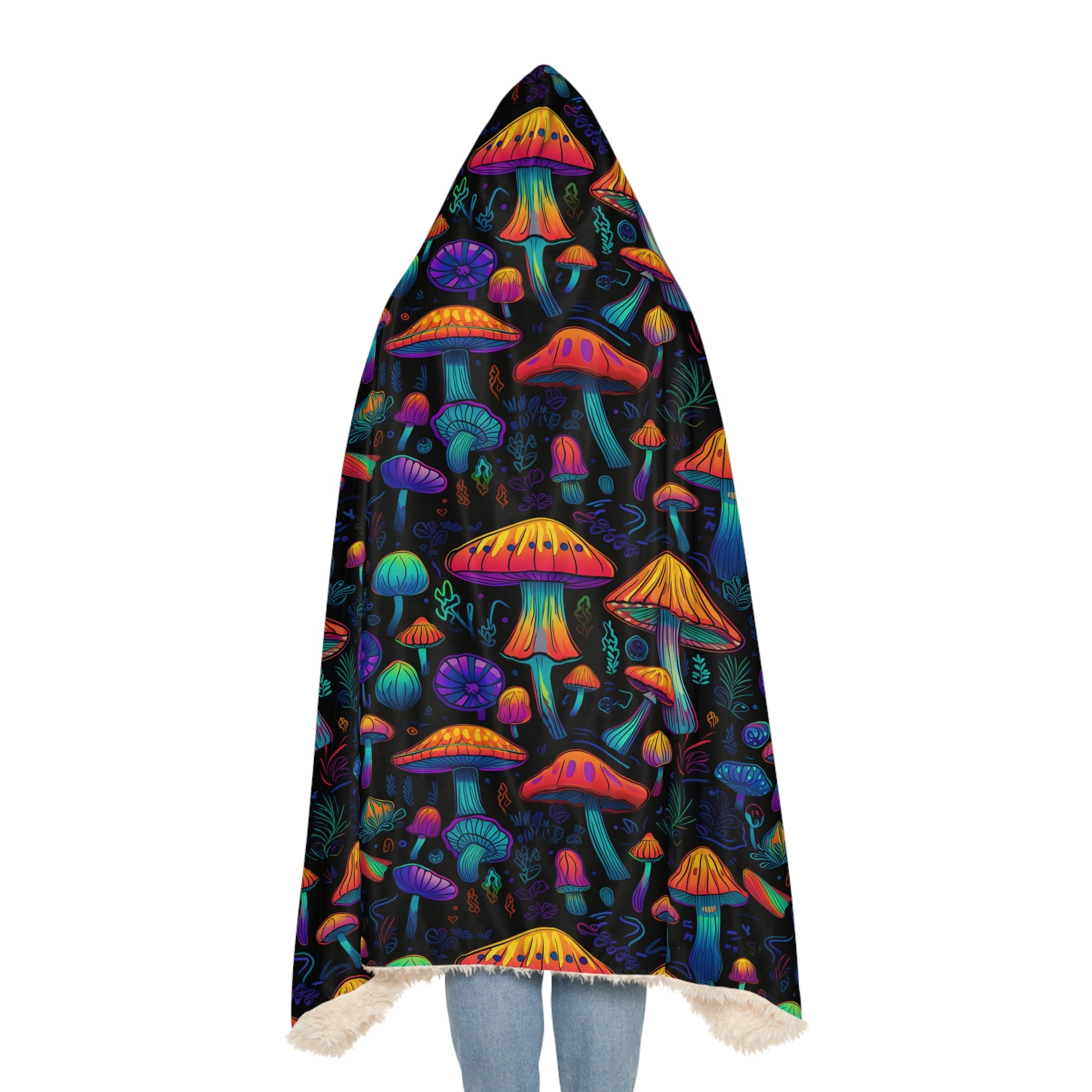 Neon Nostalgia Fungi Snuggle Blanket