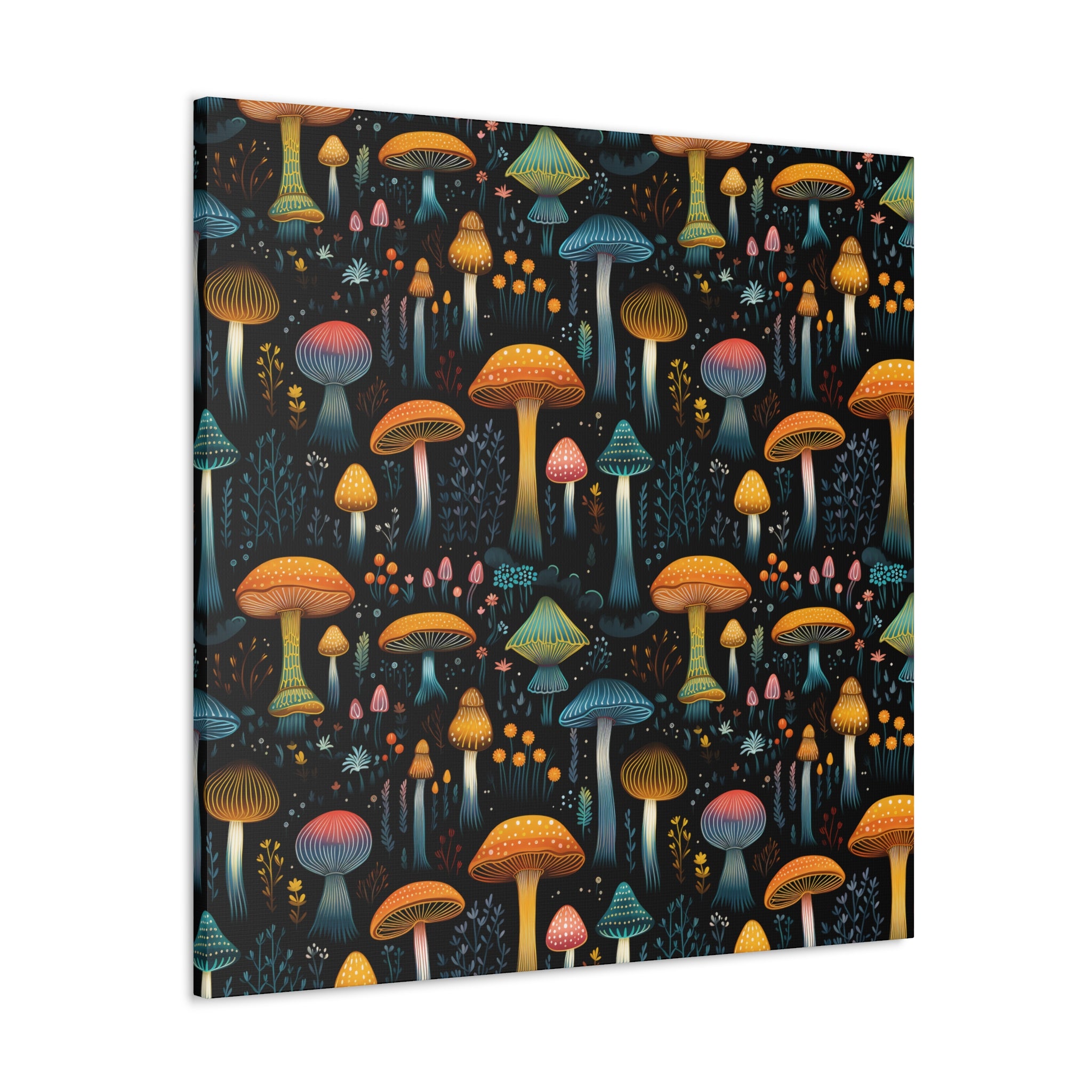 Hypnotic Fungal Fantasy Canvas Print Art