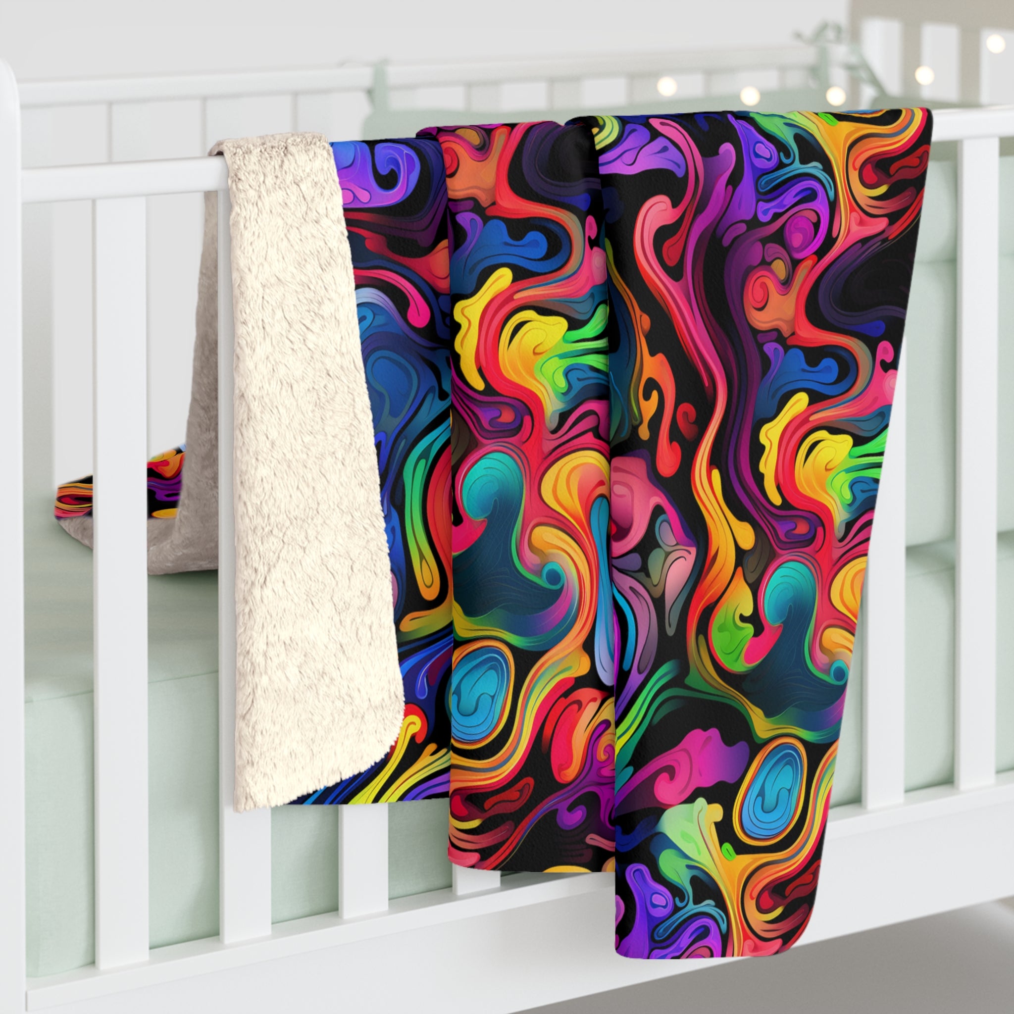 Psychedelic Whirlwind Fleece Blanket